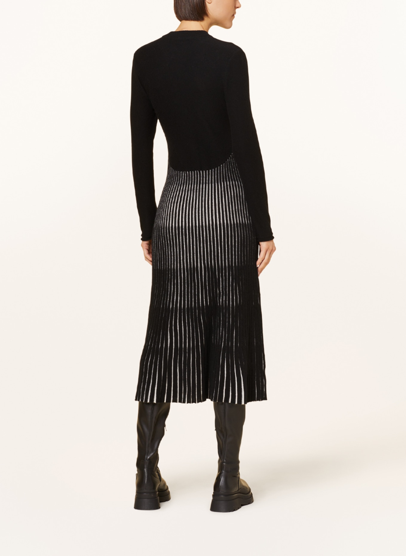 LISA YANG Knit dress FINLEY in cashmere, Color: BLACK/ WHITE (Image 3)