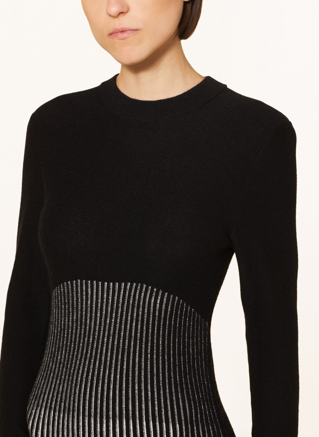 LISA YANG Knit dress FINLEY in cashmere, Color: BLACK/ WHITE (Image 4)