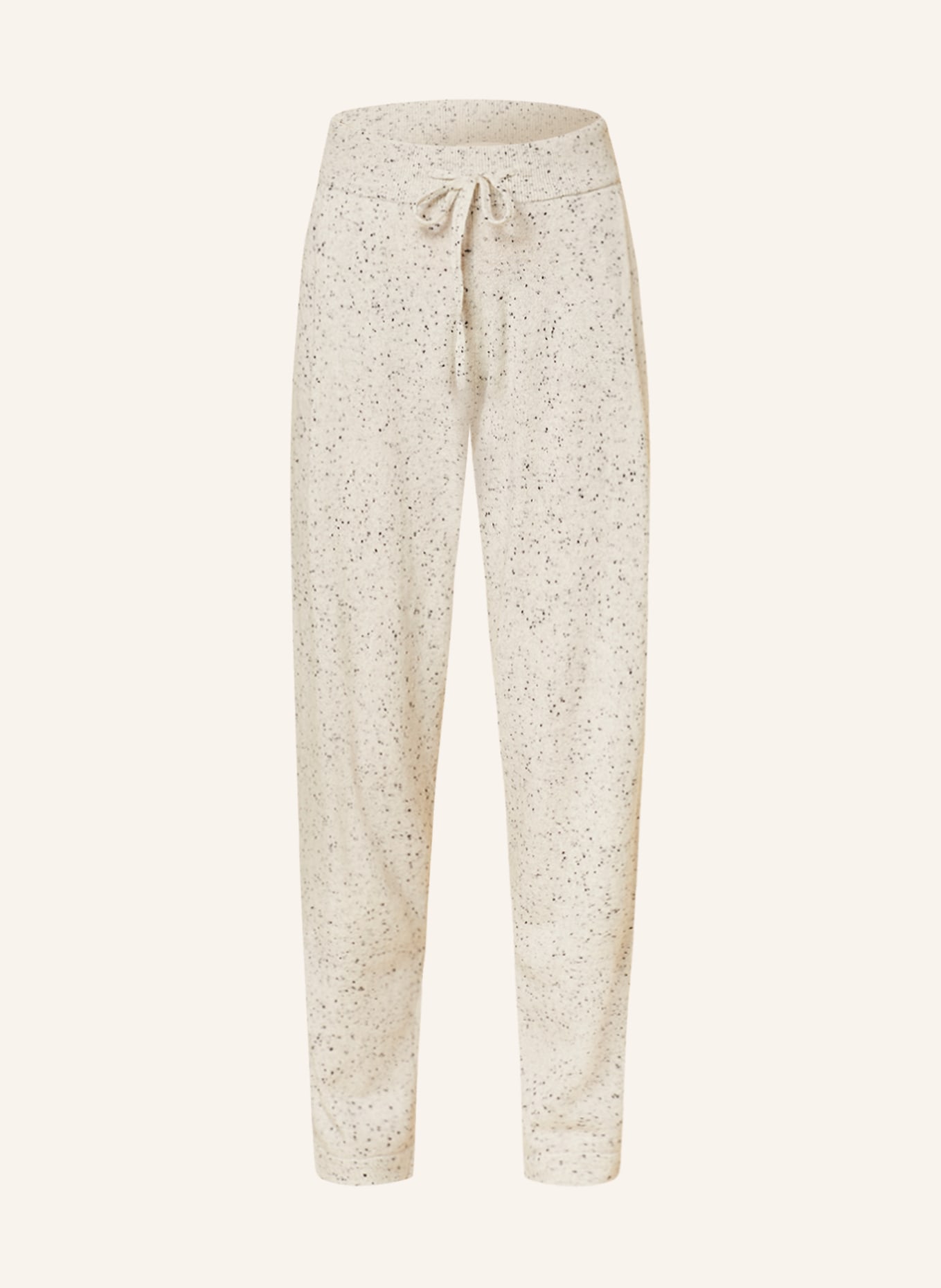 LISA YANG Knit trousers JO made of cashmere in jogger style, Color: LIGHT GRAY/ DARK GRAY (Image 1)