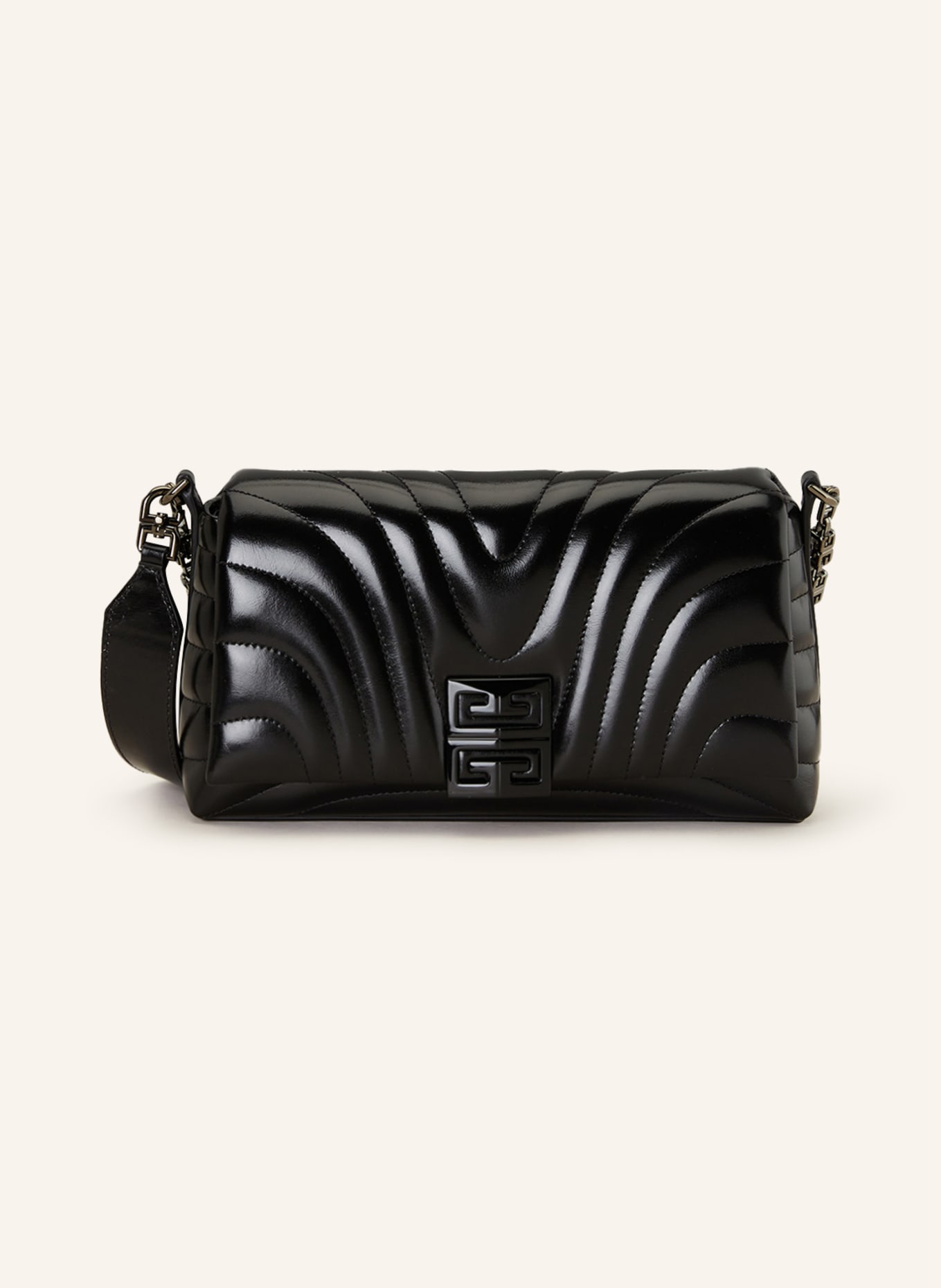 Givenchy black logo embossed small leather bag best sale