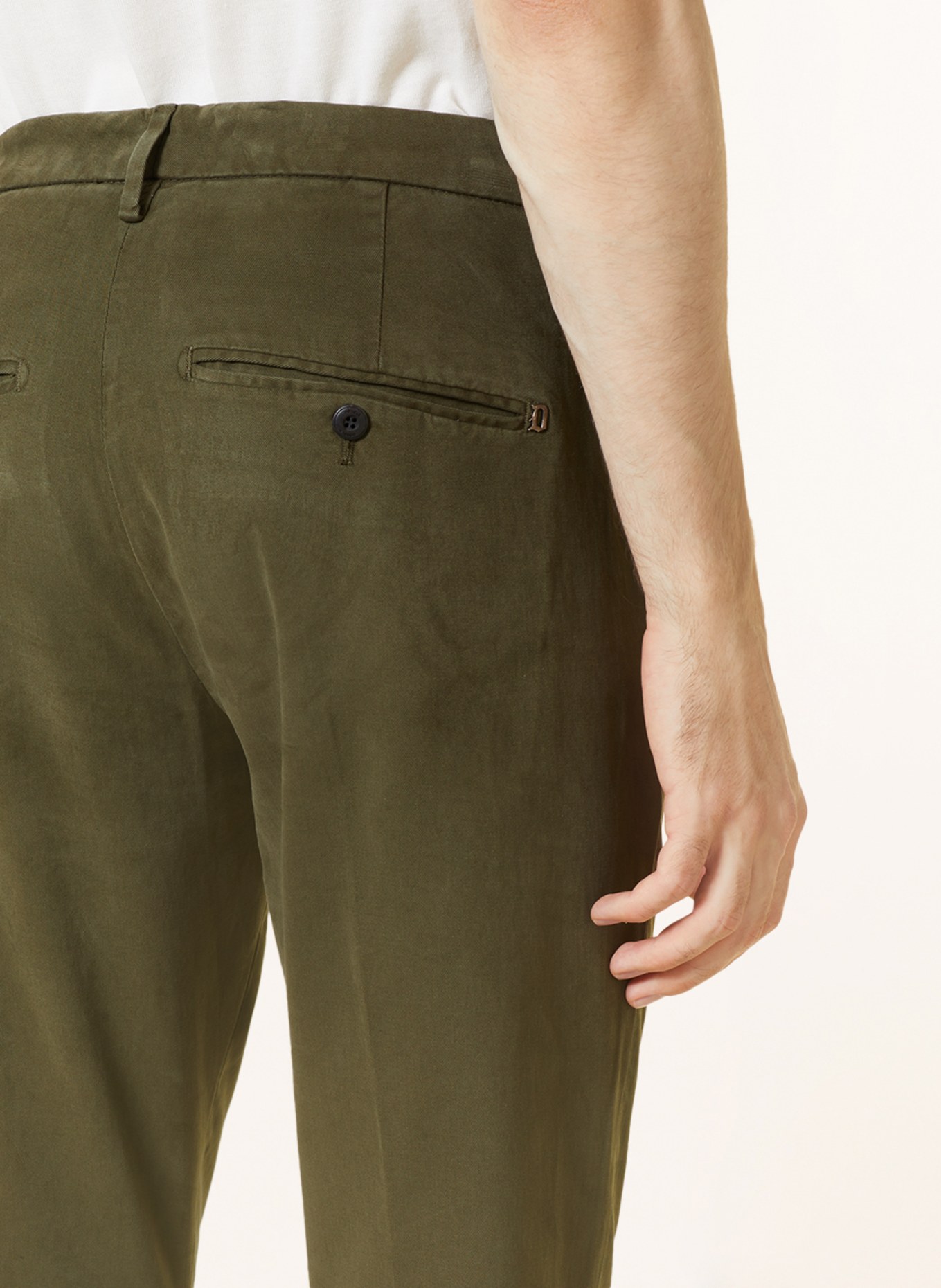 Dondup Chino kalhoty GAUBERT Extra Slim Fit, Barva: OLIVOVÁ (Obrázek 6)