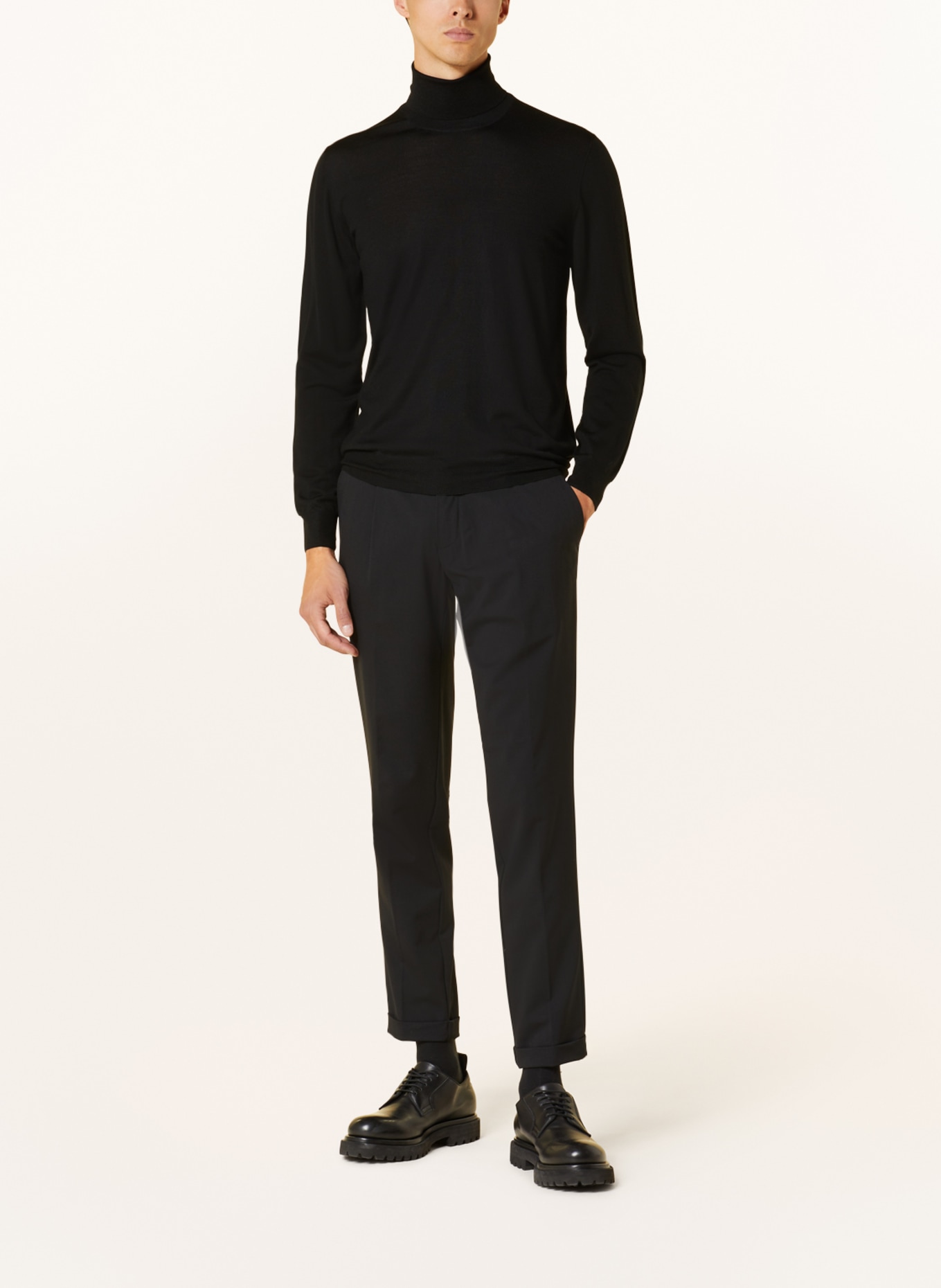FEDELI Turtleneck sweater, Color: BLACK (Image 2)