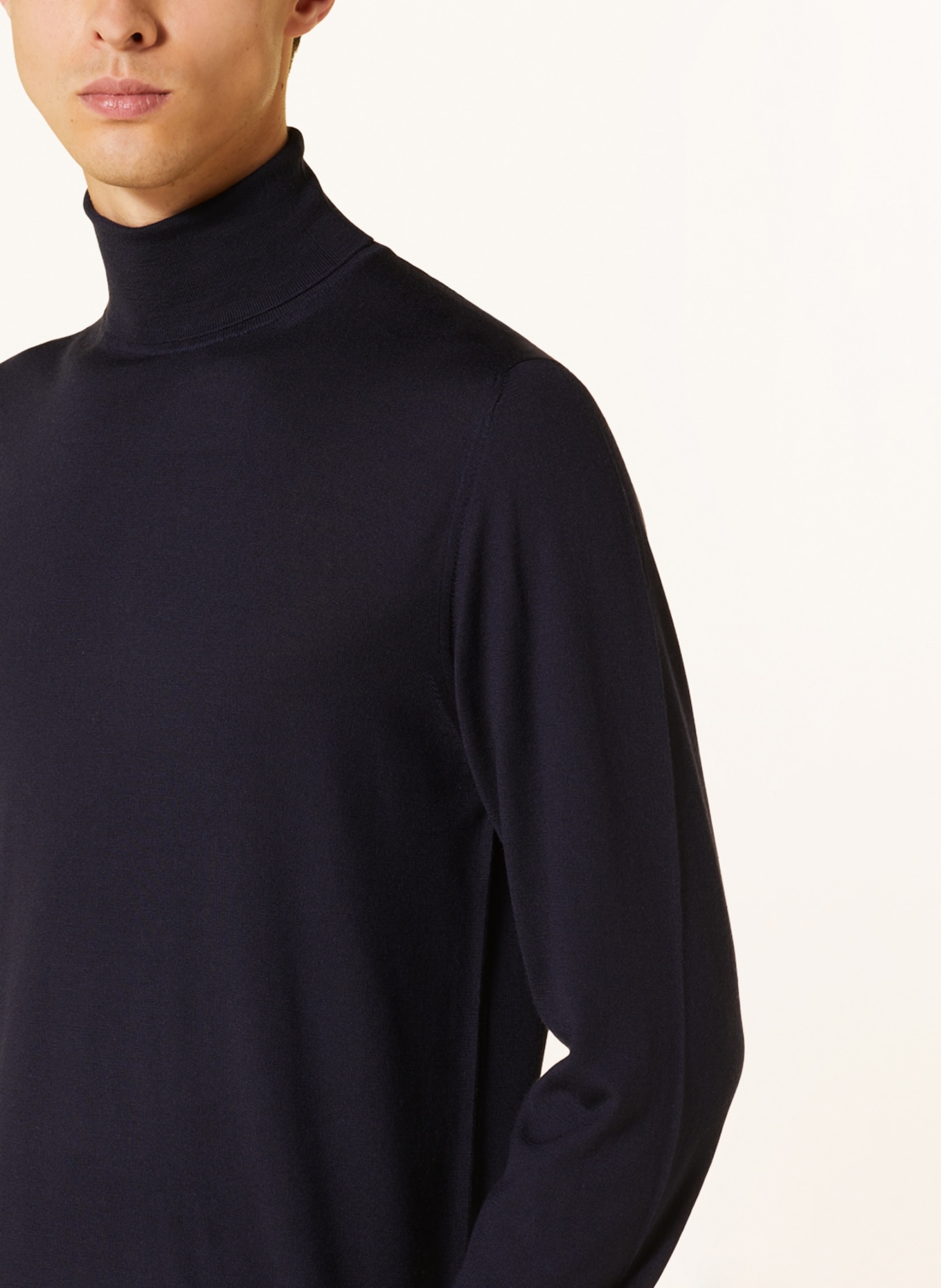 FEDELI Turtleneck sweater, Color: DARK BLUE (Image 4)