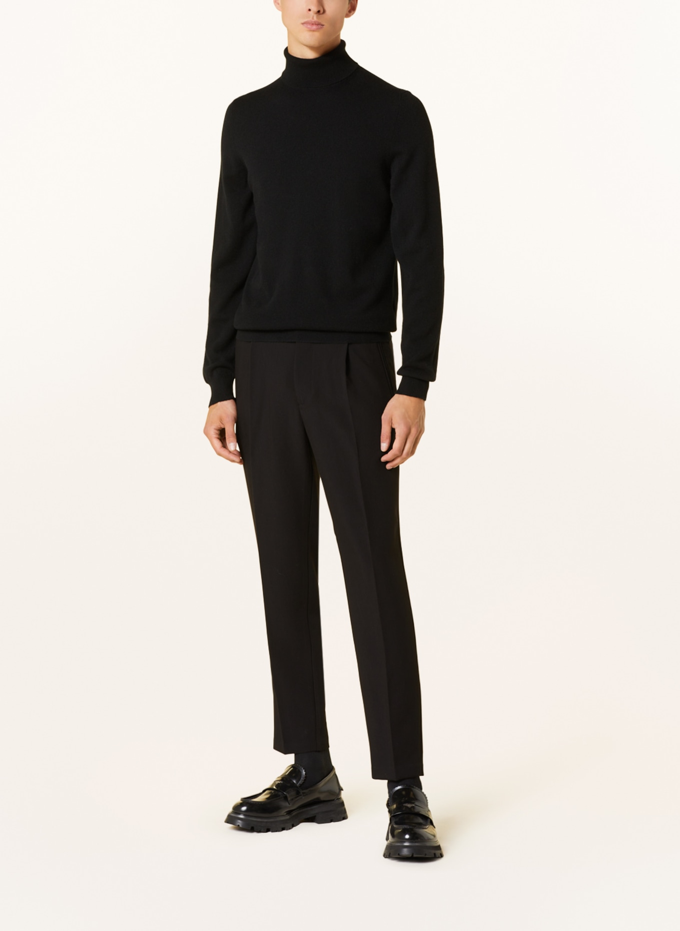 FEDELI Turtleneck sweater in cashmere, Color: BLACK (Image 2)
