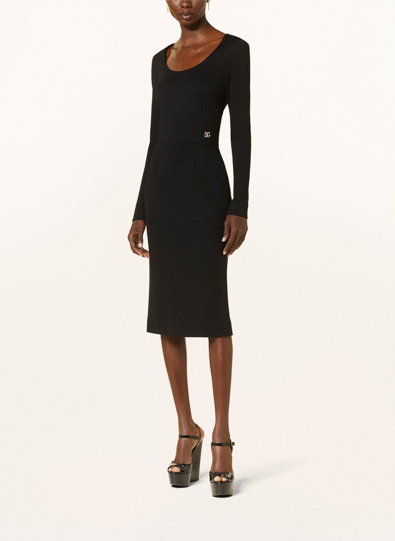 DOLCE & GABBANA Jersey dress, Color: BLACK (Image 2)
