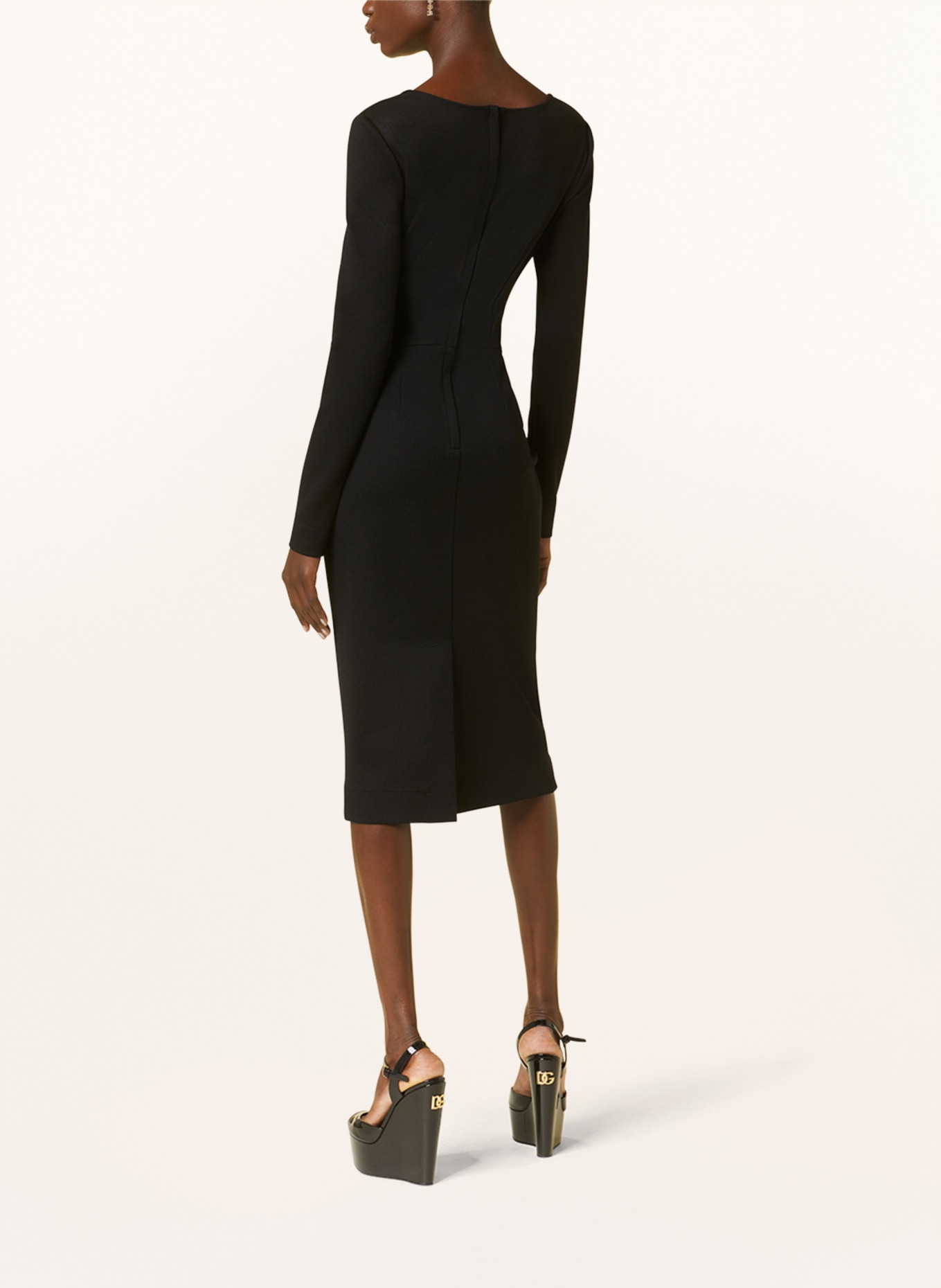 DOLCE & GABBANA Jersey dress, Color: BLACK (Image 3)
