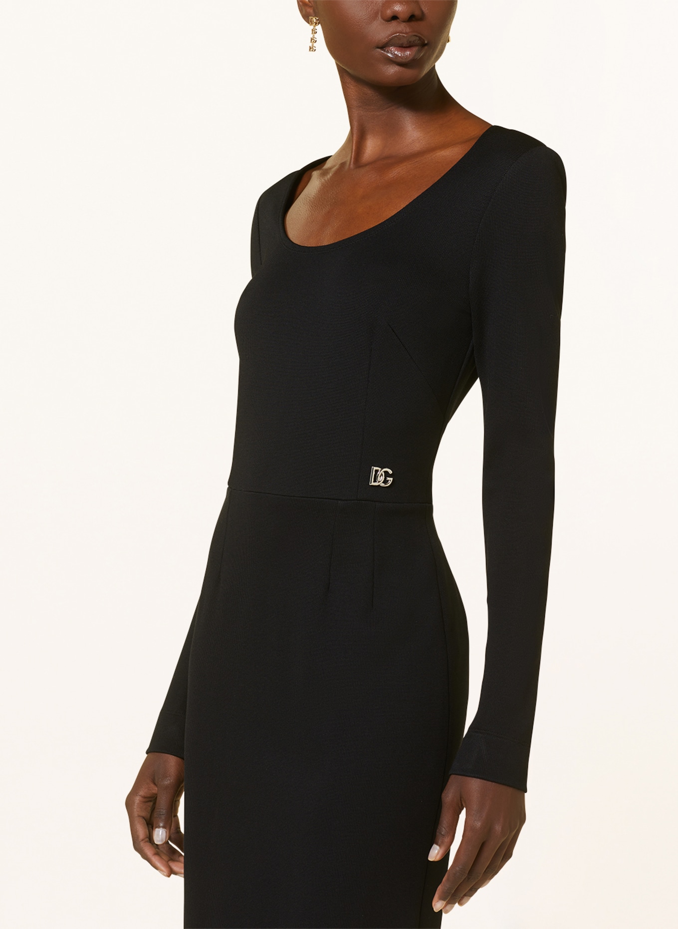 DOLCE & GABBANA Jersey dress, Color: BLACK (Image 4)