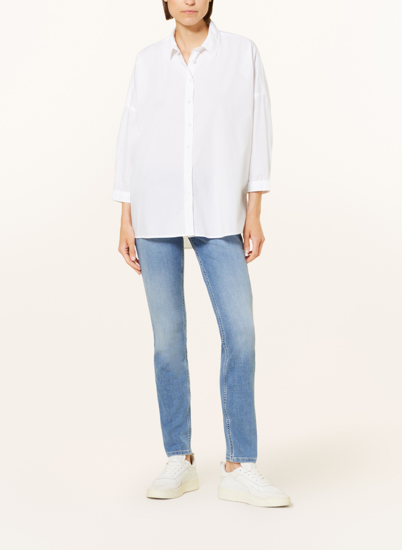Herrlicher Shirt blouse MARINI with 3/4 sleeves, Color: WHITE (Image 2)