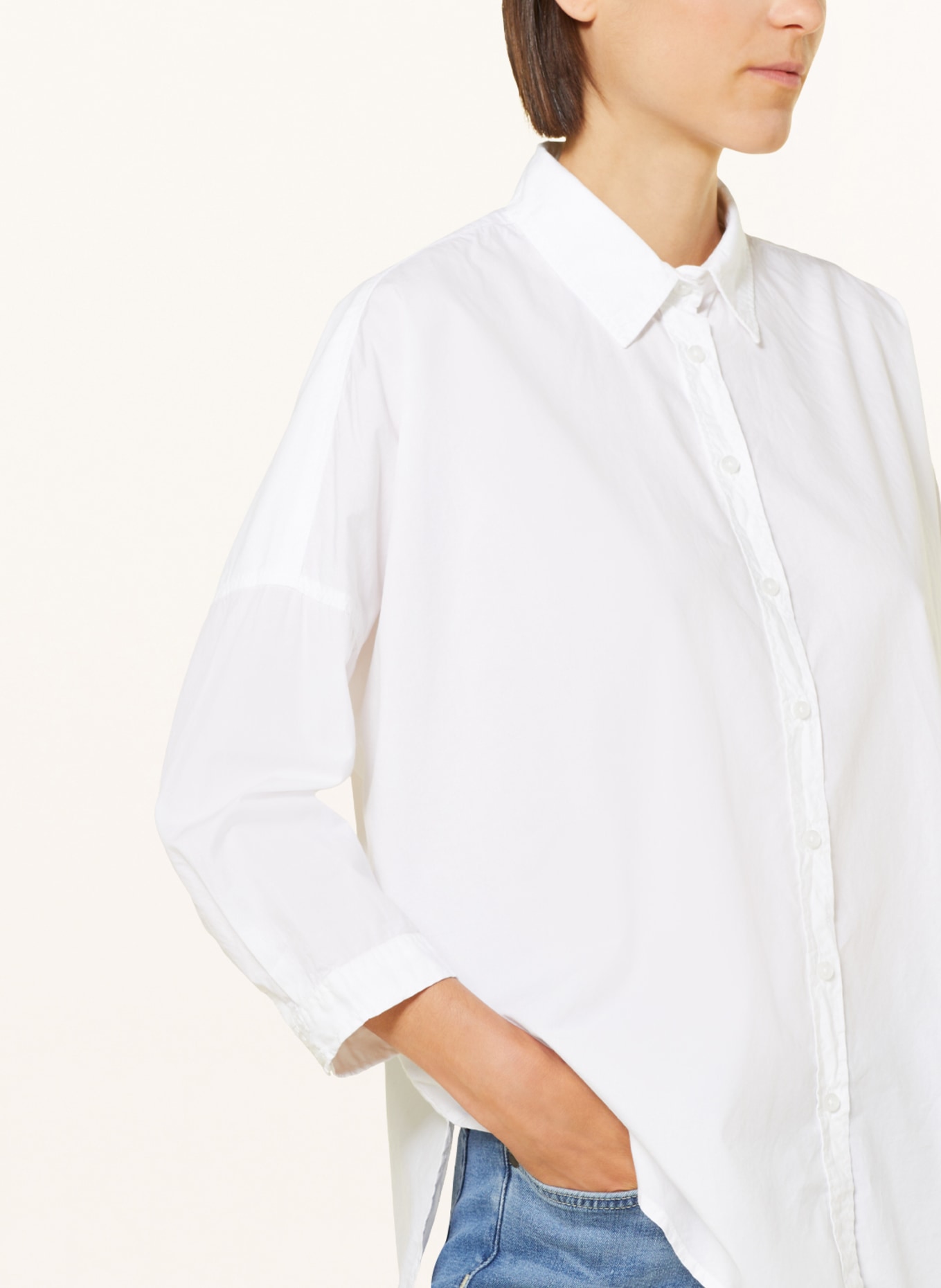 Herrlicher Shirt blouse MARINI with 3/4 sleeves, Color: WHITE (Image 4)