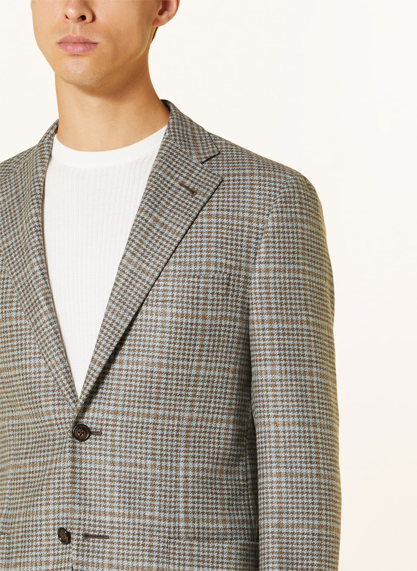 CORNELIANI Tailored jacket slim fit, Color: LIGHT BLUE/ BROWN (Image 5)