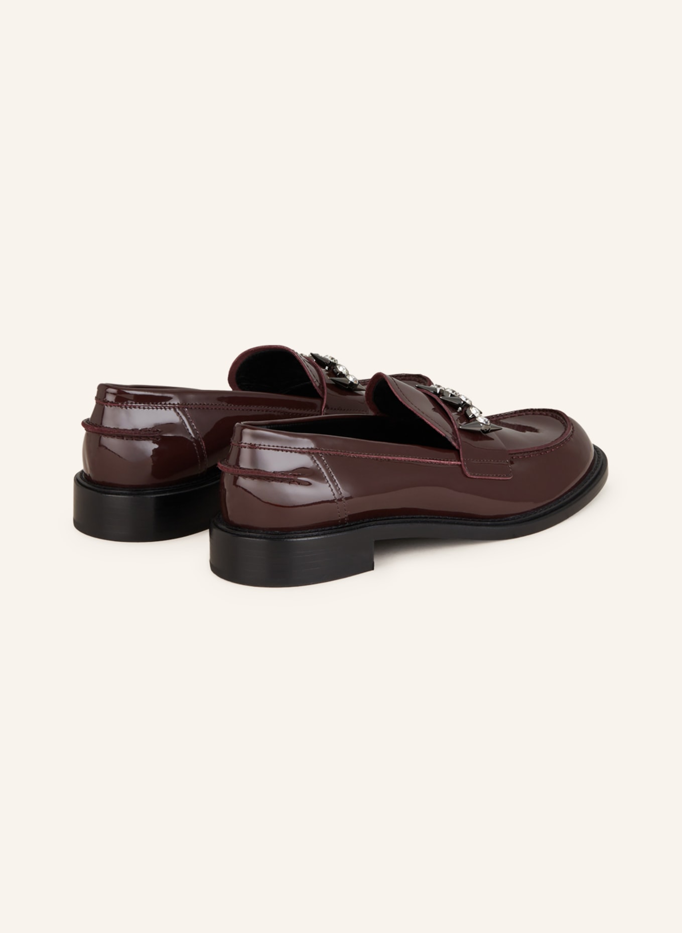 AGL Loafers LOLA SPIKE, Color: DARK RED (Image 2)