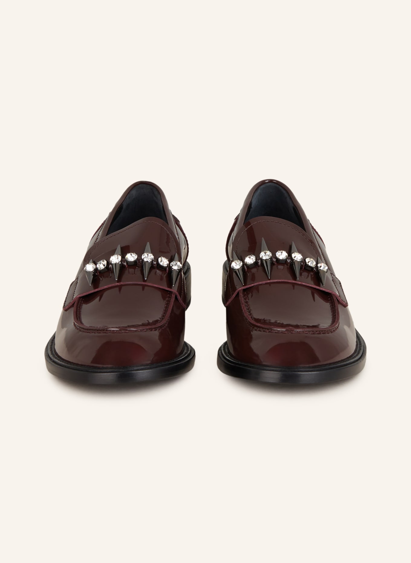 AGL Loafers LOLA SPIKE, Color: DARK RED (Image 3)