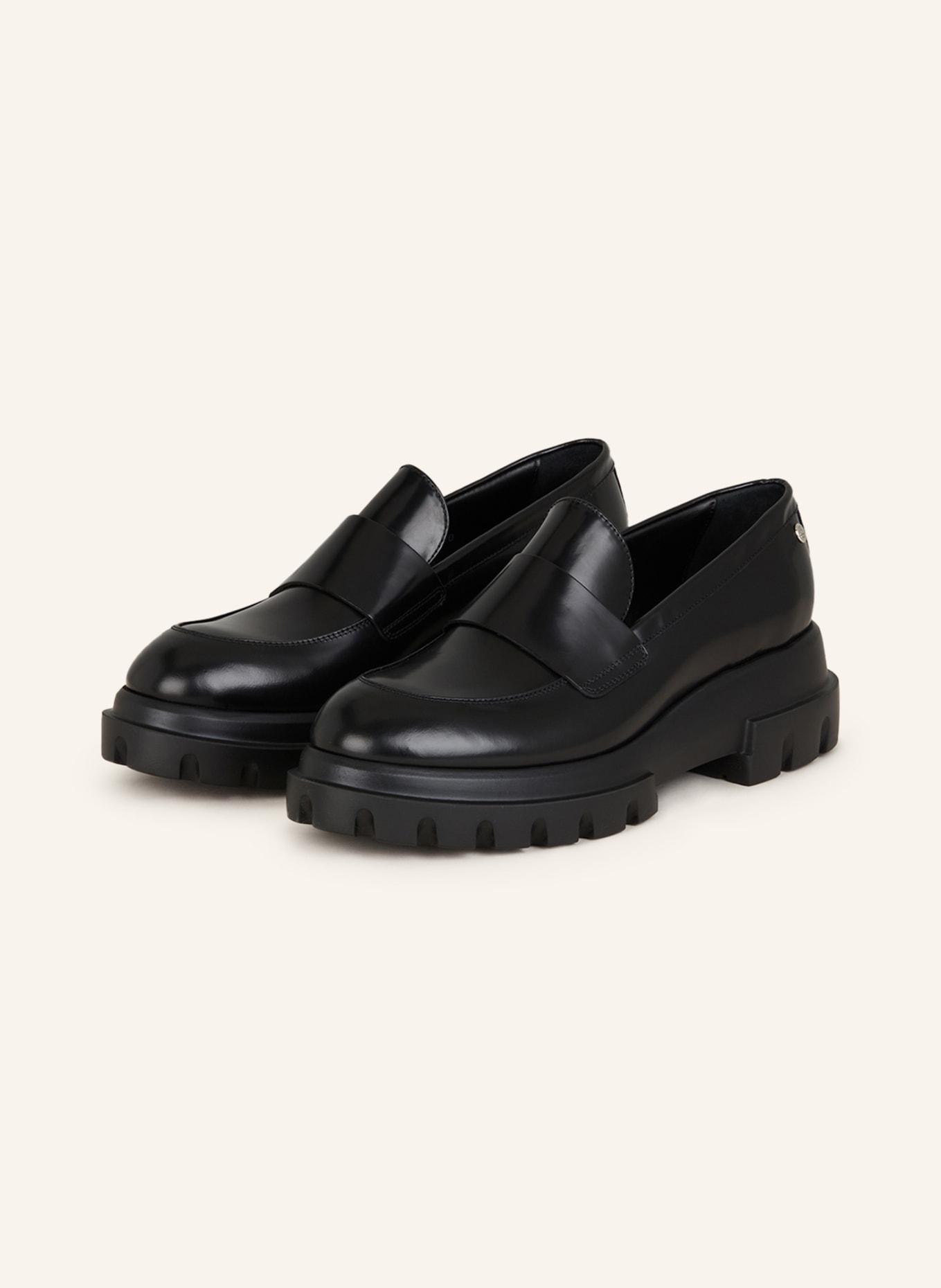 AGL Platform loafers IDA, Color: BLACK (Image 1)