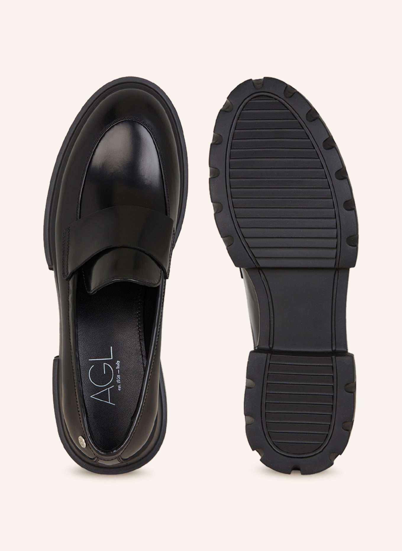 AGL Platform loafers IDA, Color: BLACK (Image 5)