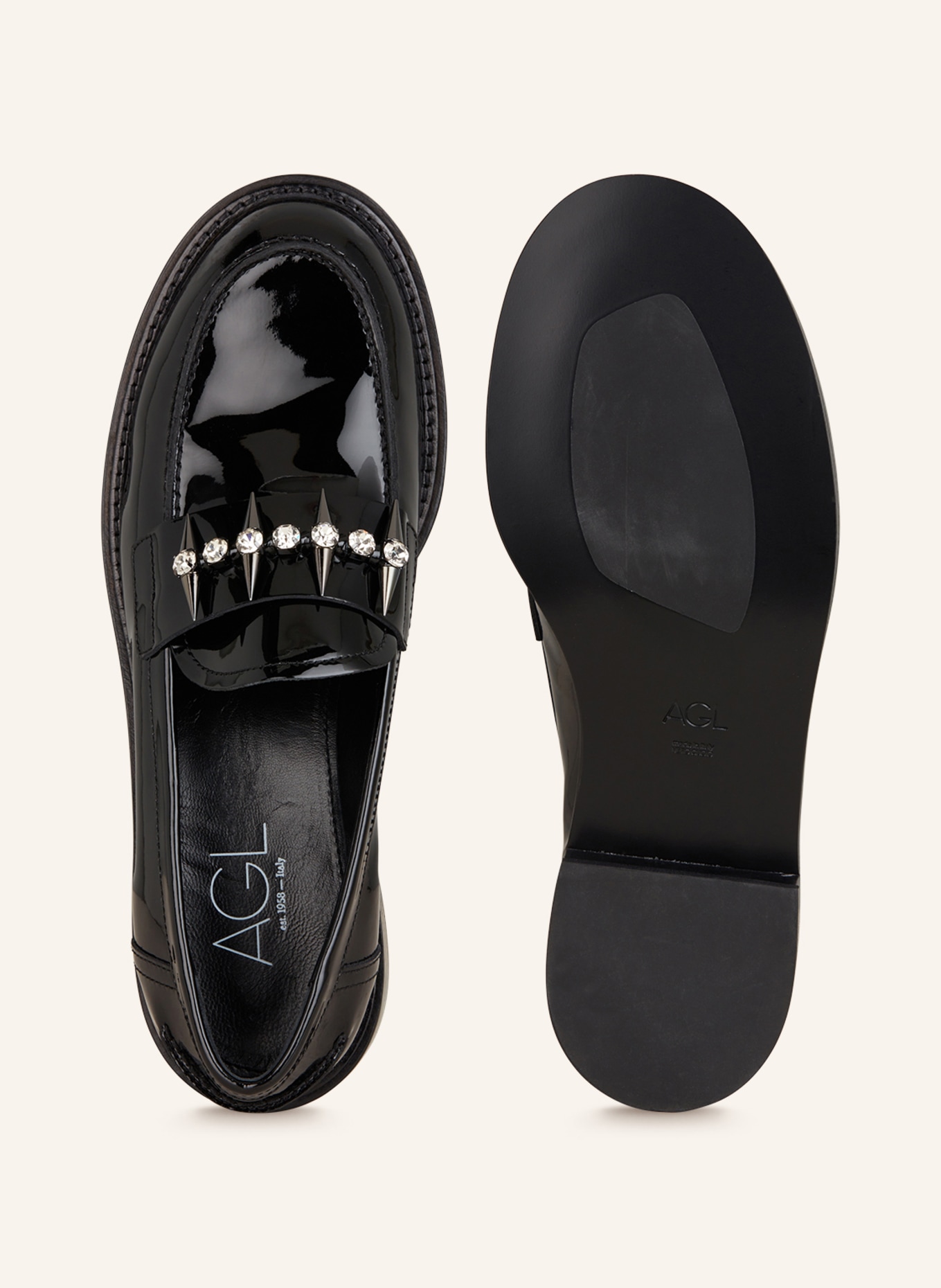 AGL Loafers LOLA SPIKE, Color: BLACK (Image 5)