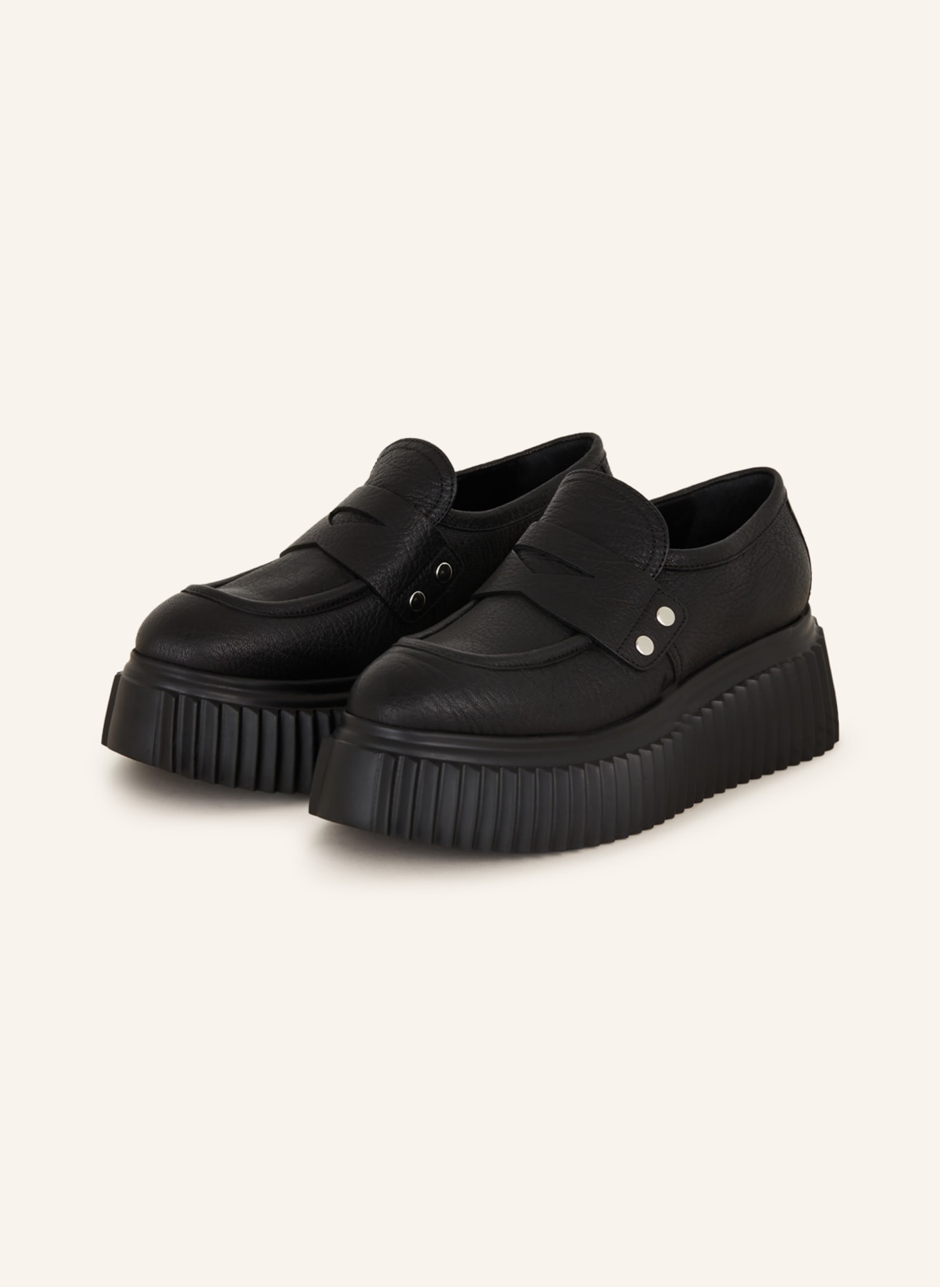 AGL Platform loafers DANY, Color: BLACK (Image 1)