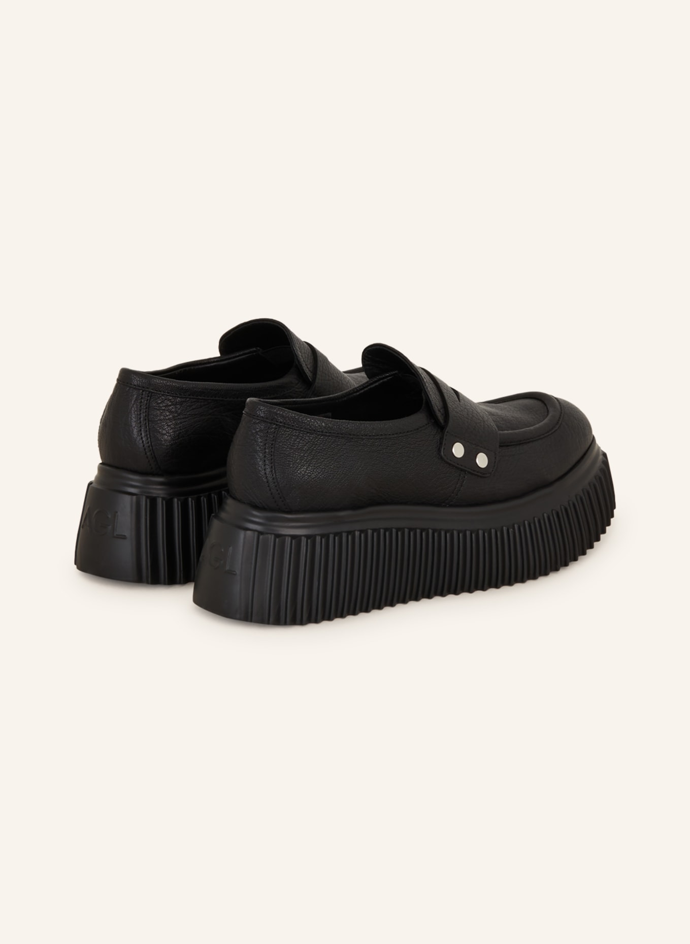 AGL Platform loafers DANY, Color: BLACK (Image 2)