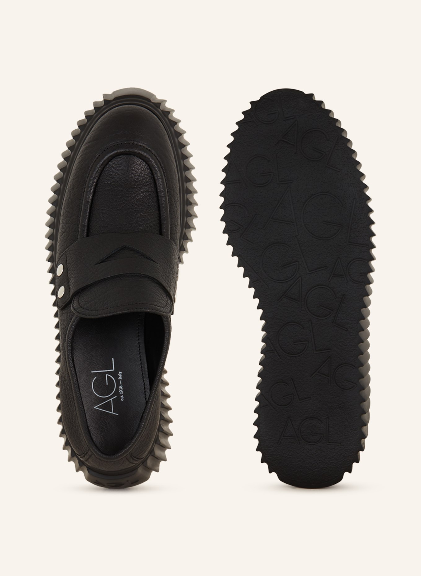 AGL Platform loafers DANY, Color: BLACK (Image 5)