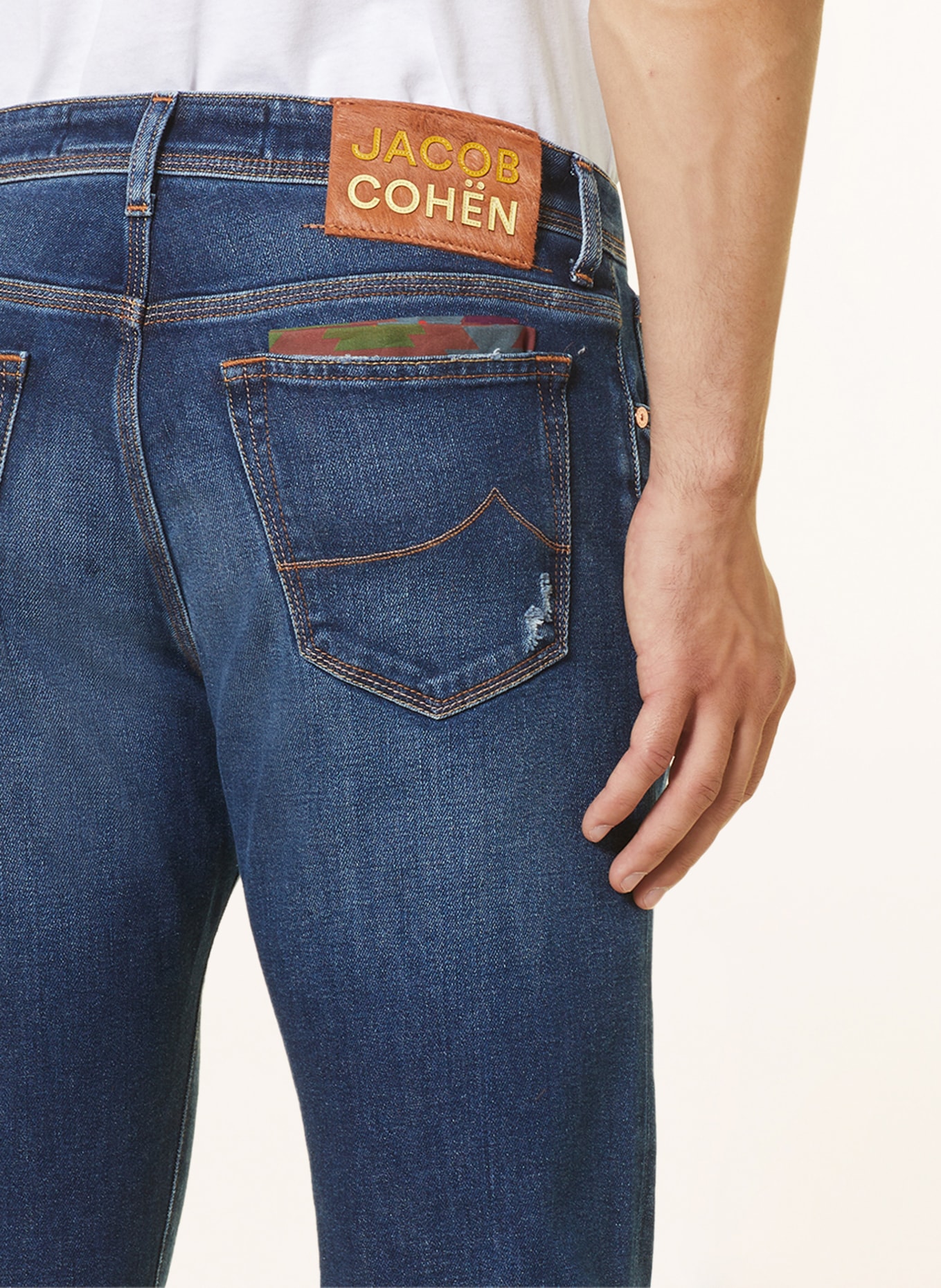 JACOB COHEN Destroyed Jeans BARD Slim Fit, Farbe: 514D Mid Blue (Bild 5)