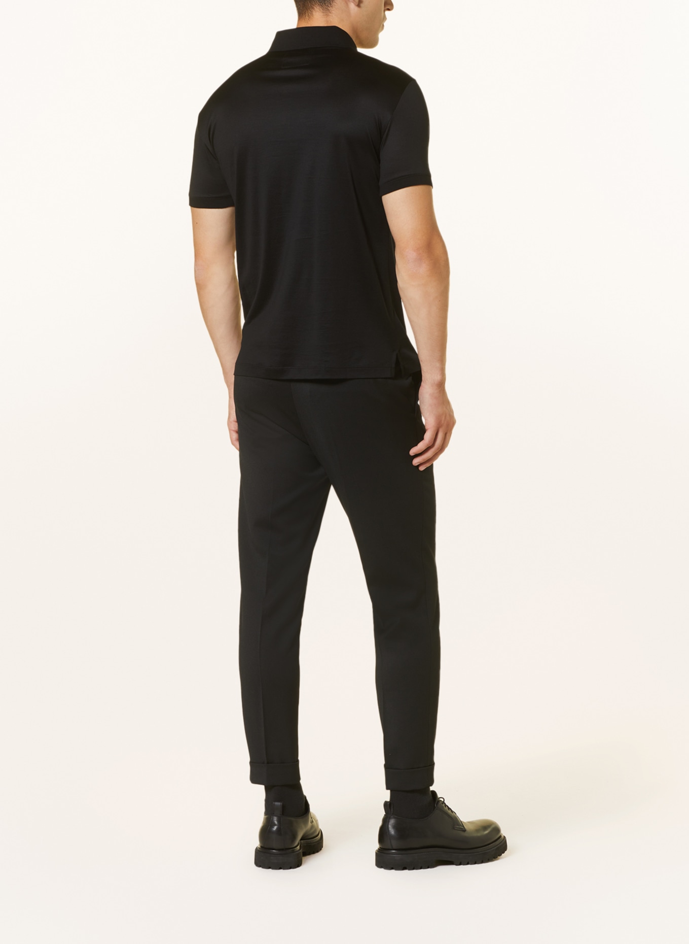 EMPORIO ARMANI Jersey polo shirt, Color: BLACK (Image 3)