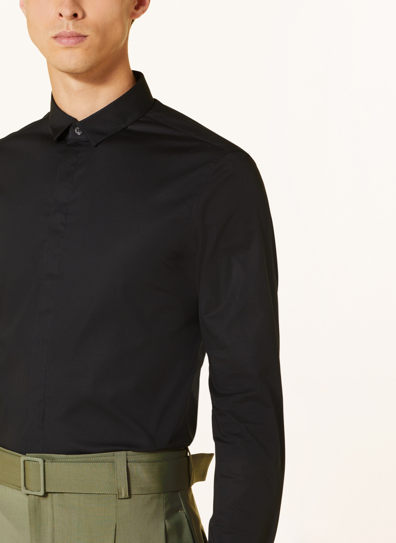 EMPORIO ARMANI Shirt extra slim fit, Color: BLACK (Image 4)