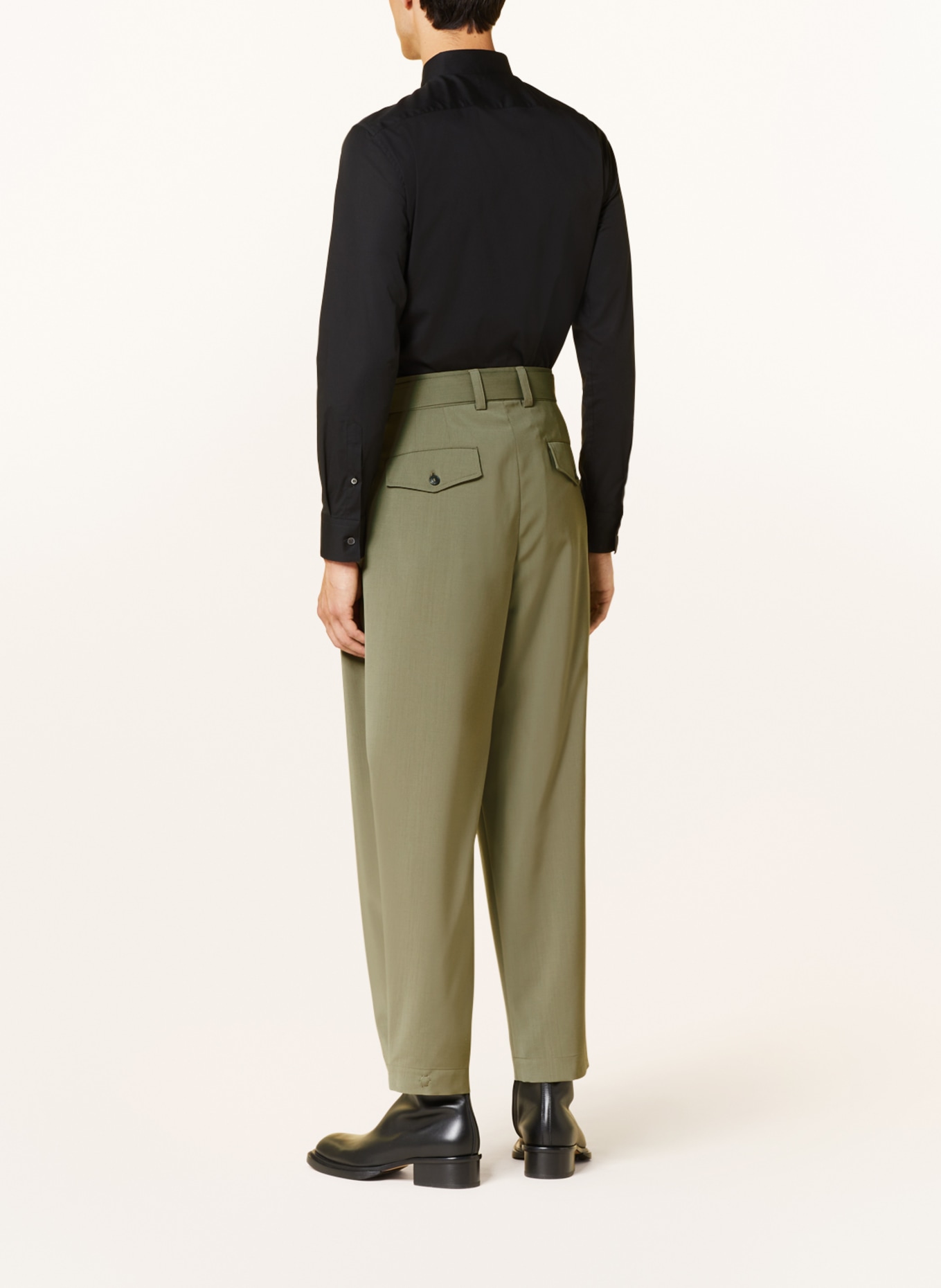EMPORIO ARMANI Trousers regular fit, Color: 544 VERDE MILITARE (Image 3)