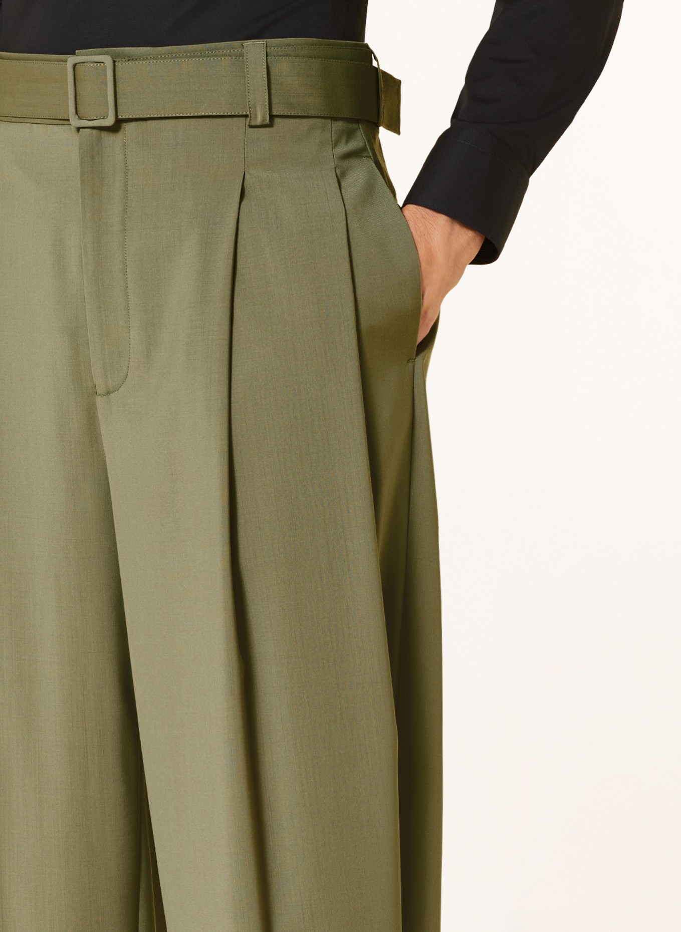 EMPORIO ARMANI Trousers regular fit, Color: 544 VERDE MILITARE (Image 5)