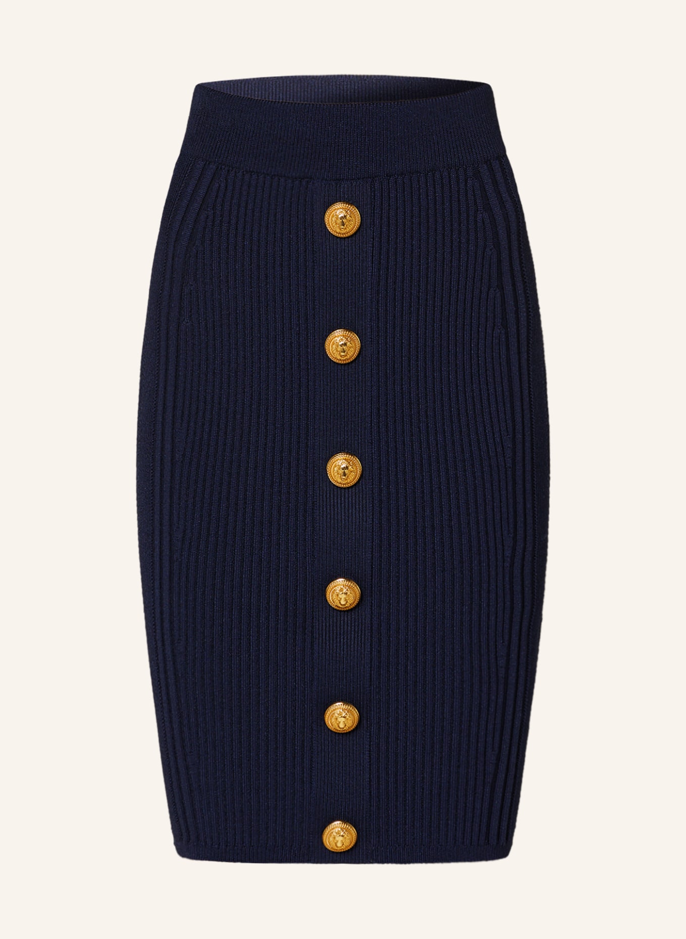 BALMAIN Knit skirt, Color: DARK BLUE (Image 1)
