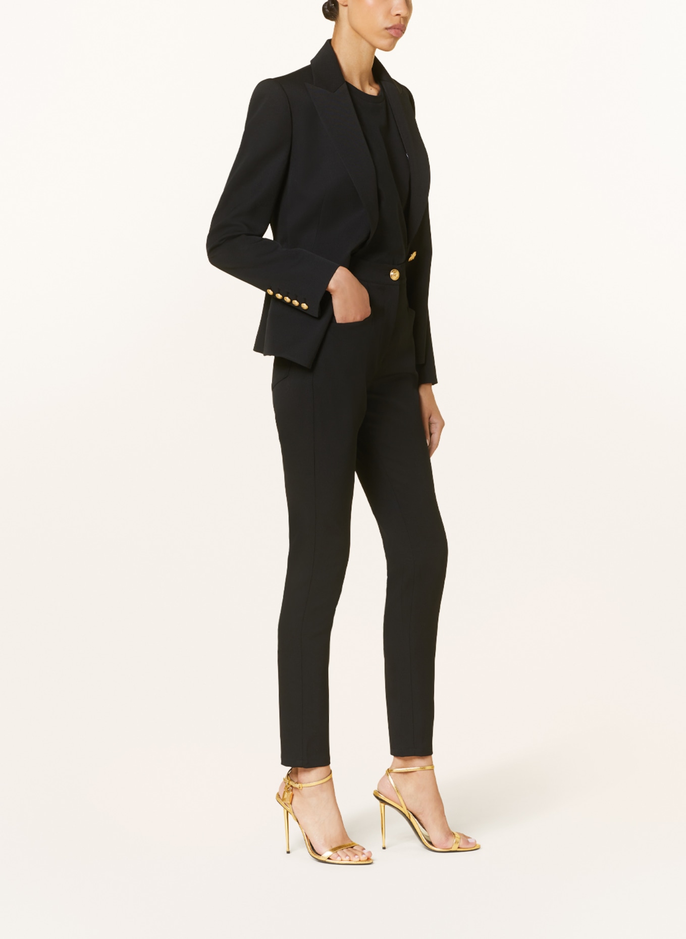 BALMAIN Spodnie: CZARNY