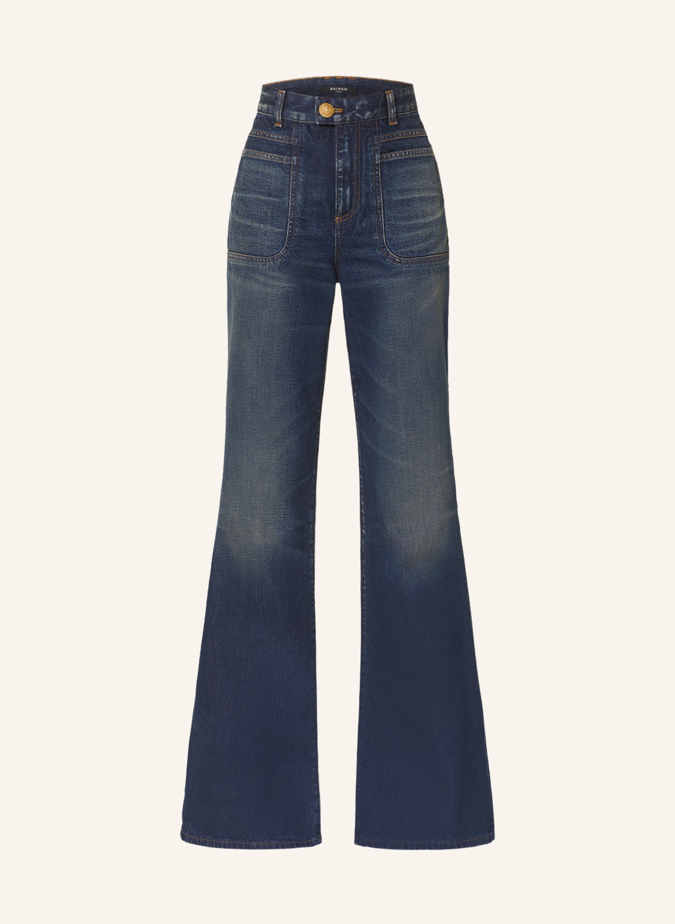 BALMAIN Flared jeans, Color: 6KD 6KD BLEU JEAN BRUT (Image 1)