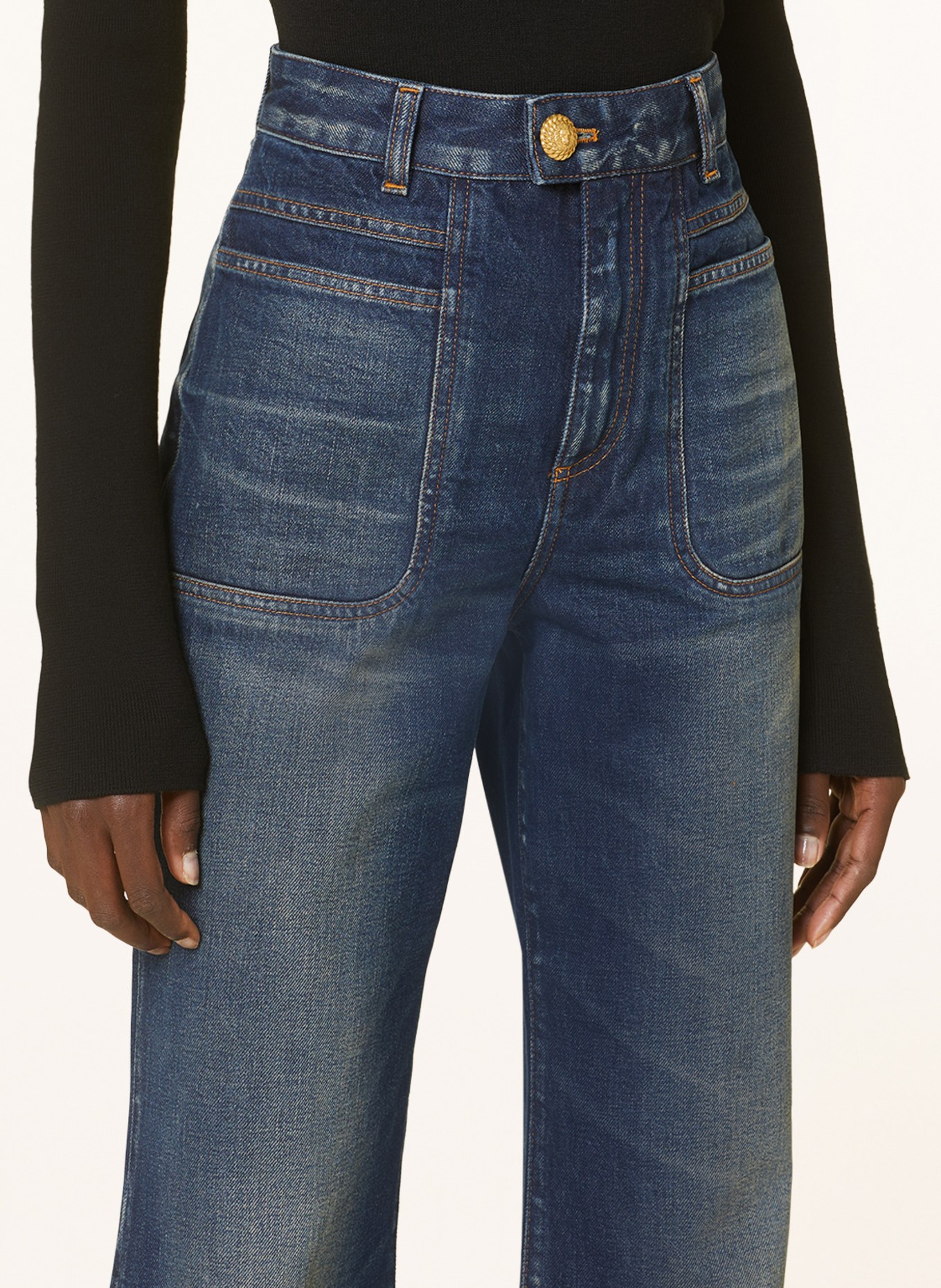 BALMAIN Flared jeans, Color: 6KD 6KD BLEU JEAN BRUT (Image 5)