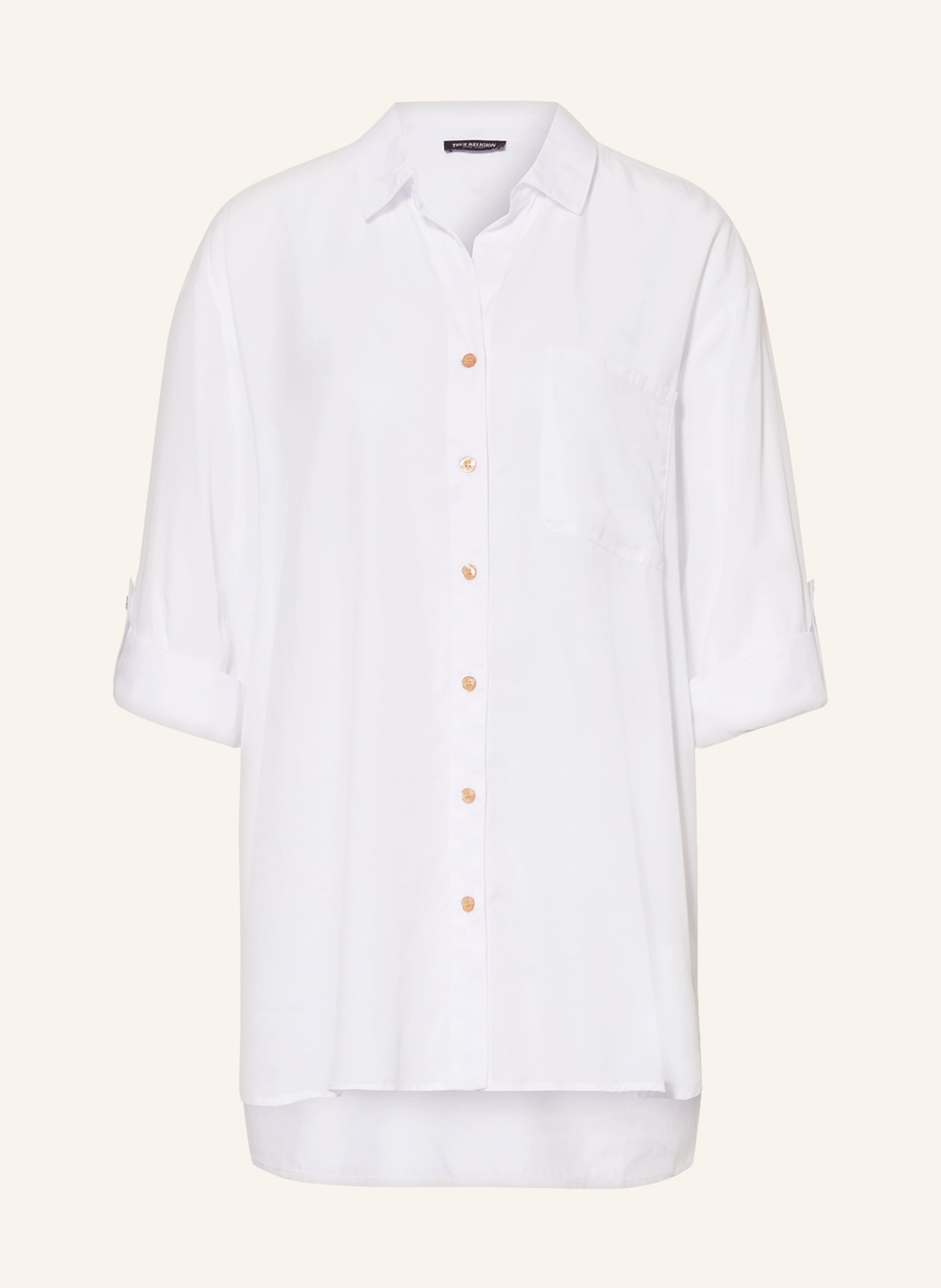 TRUE RELIGION Oversized shirt blouse, Color: WHITE (Image 1)
