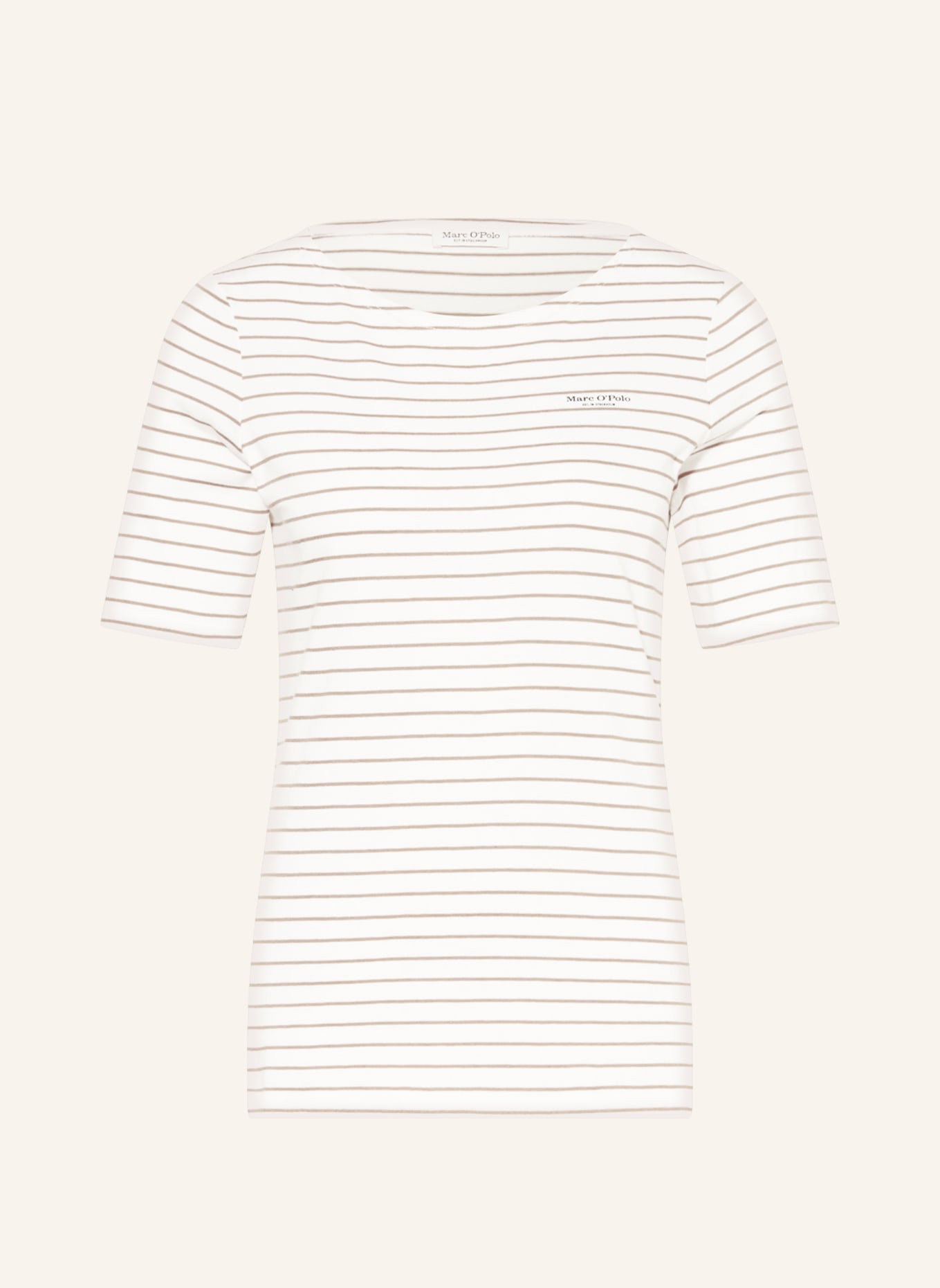 Marc O'Polo T-Shirt, Farbe: WEISS/ BEIGE (Bild 1)