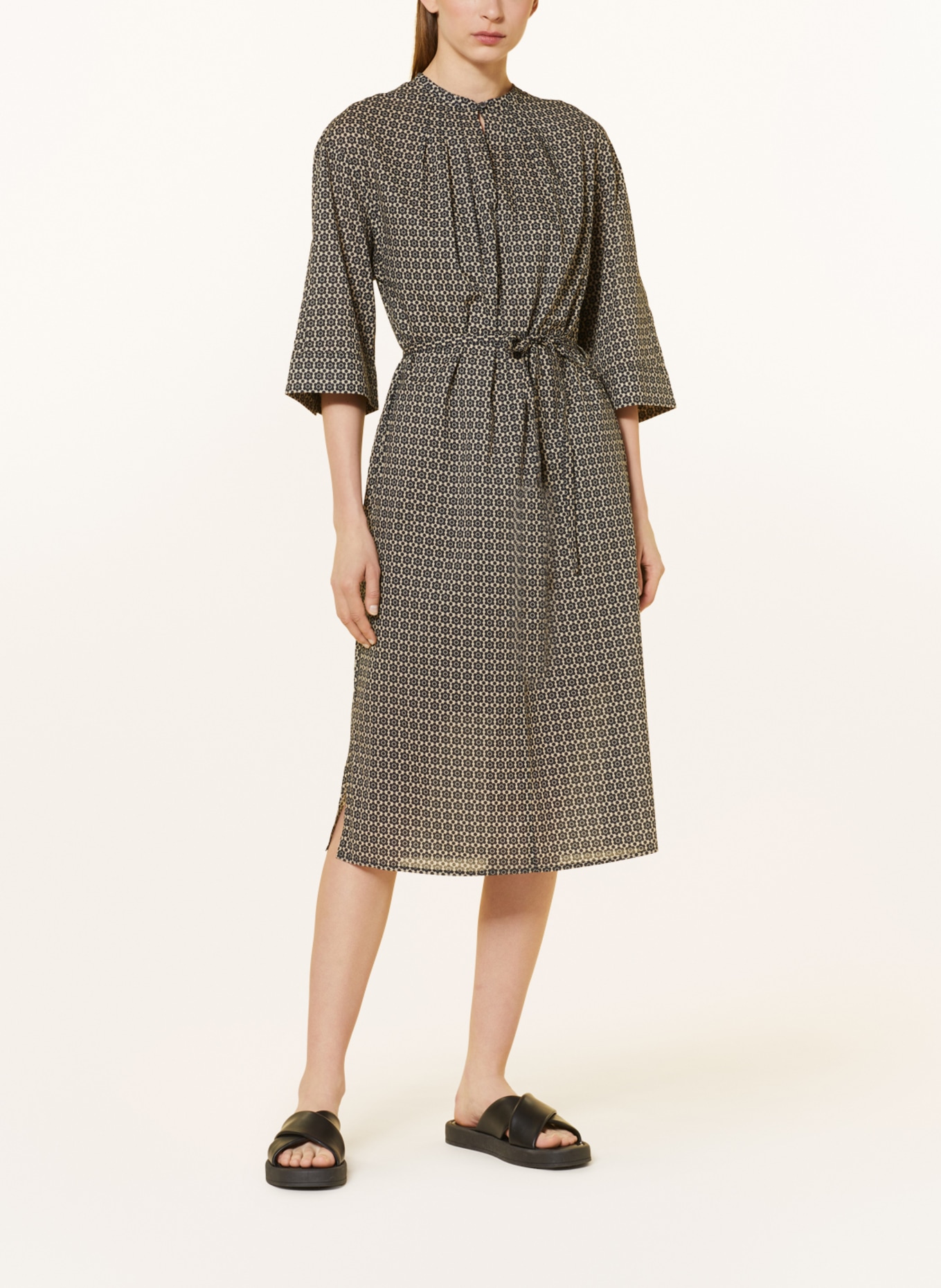 Marc O'Polo Dress with 3/4 sleeves, Color: TAUPE/ BLACK (Image 2)