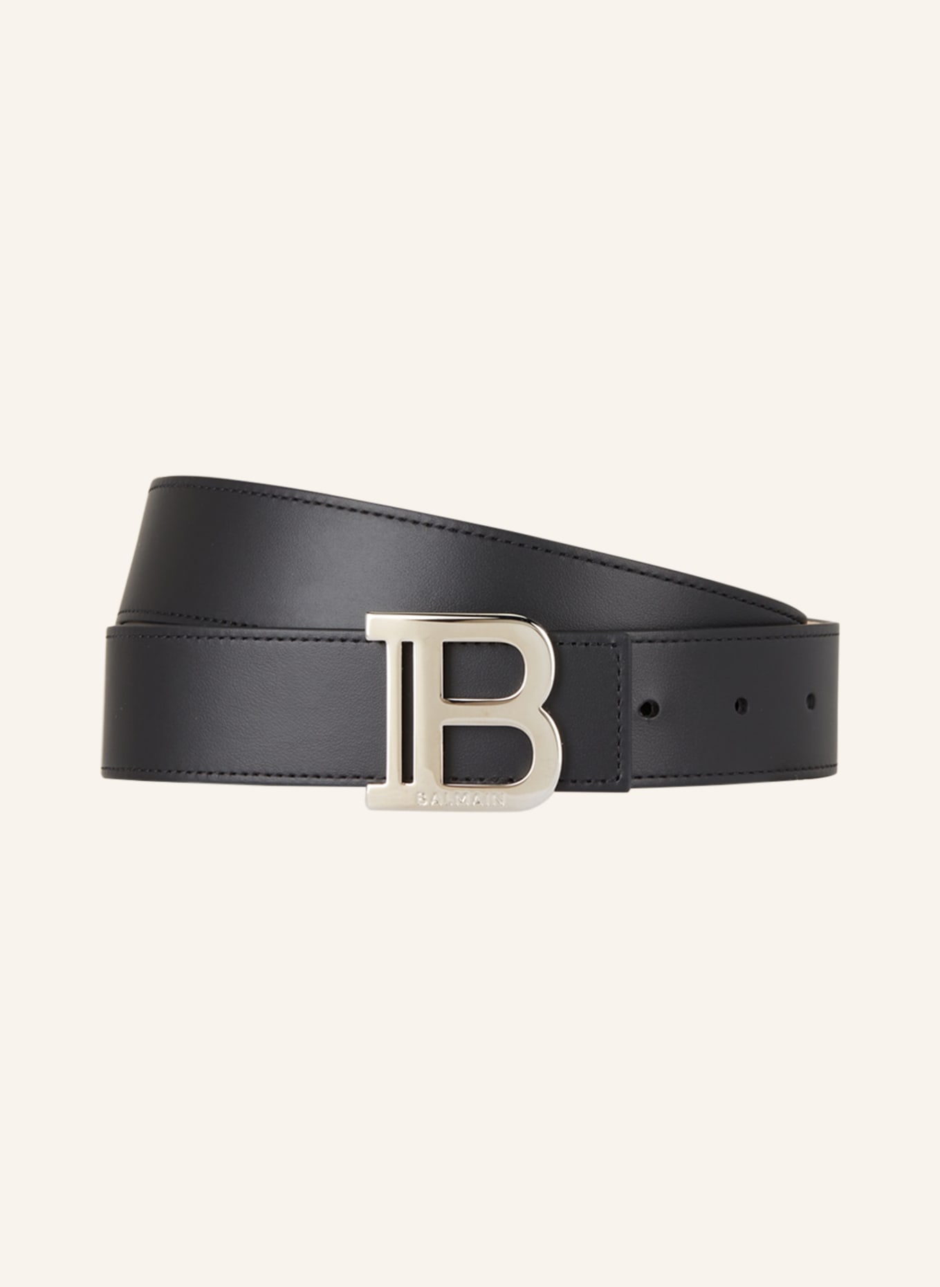 BALMAIN Leather belt, Color: BLACK (Image 1)