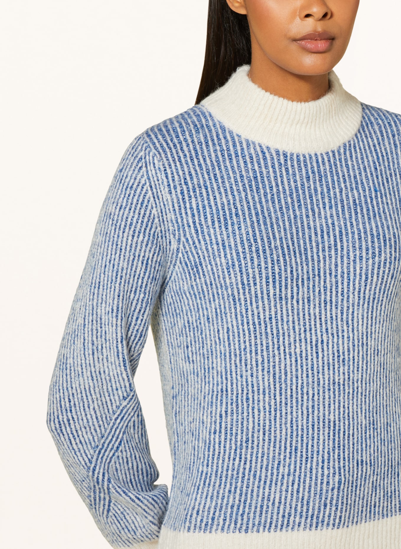 ICHI Sweater IHKAMARA, Color: LIGHT BLUE/ WHITE (Image 4)