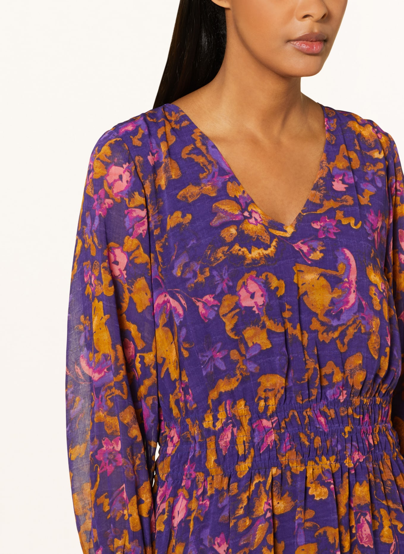 ICHI Dress IHPERNILLY, Color: PURPLE/ BROWN/ SALMON (Image 4)