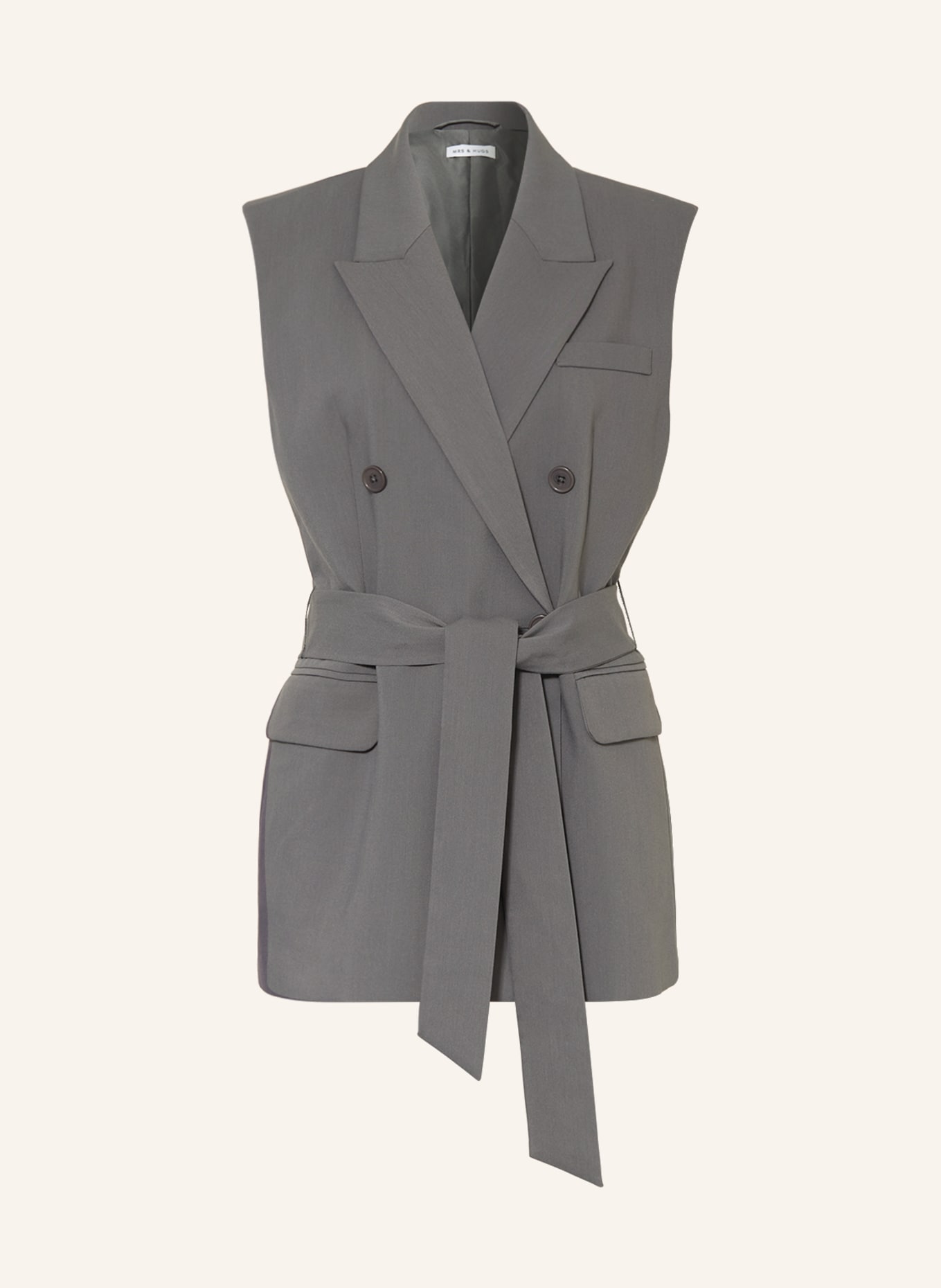 MRS & HUGS Blazer vest, Color: GRAY (Image 1)