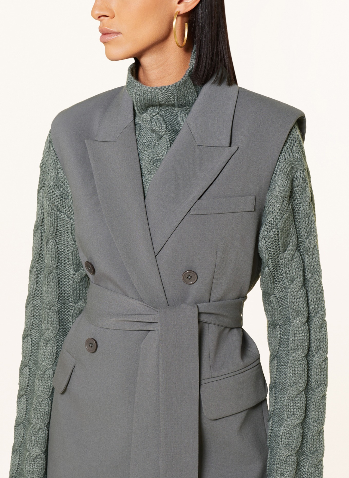 MRS & HUGS Blazer vest, Color: GRAY (Image 4)