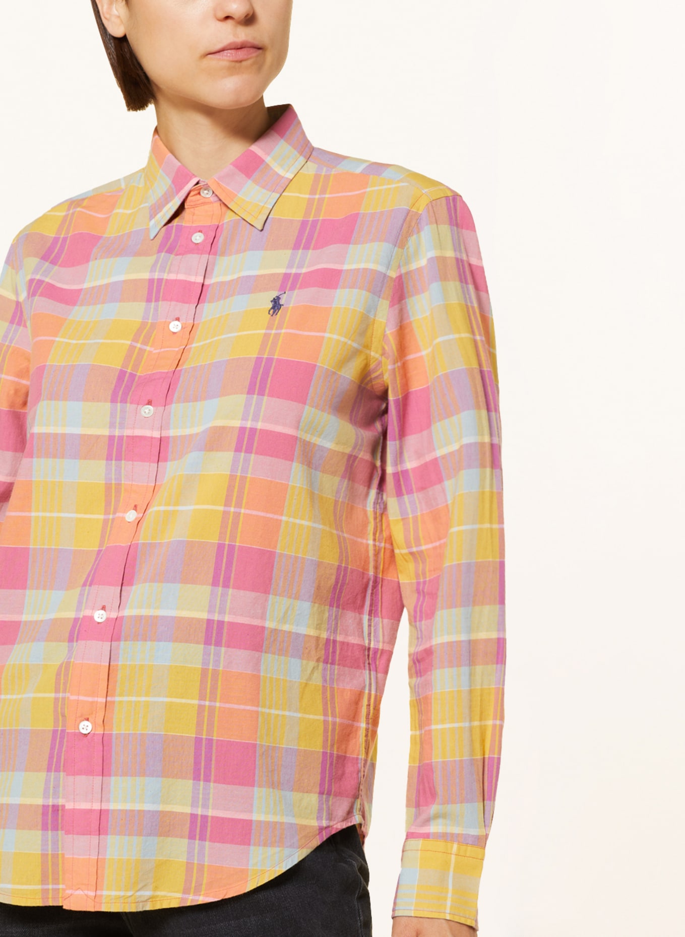 POLO RALPH LAUREN Hemdbluse, Farbe: PINK/ GELB/ HELLBLAU (Bild 4)