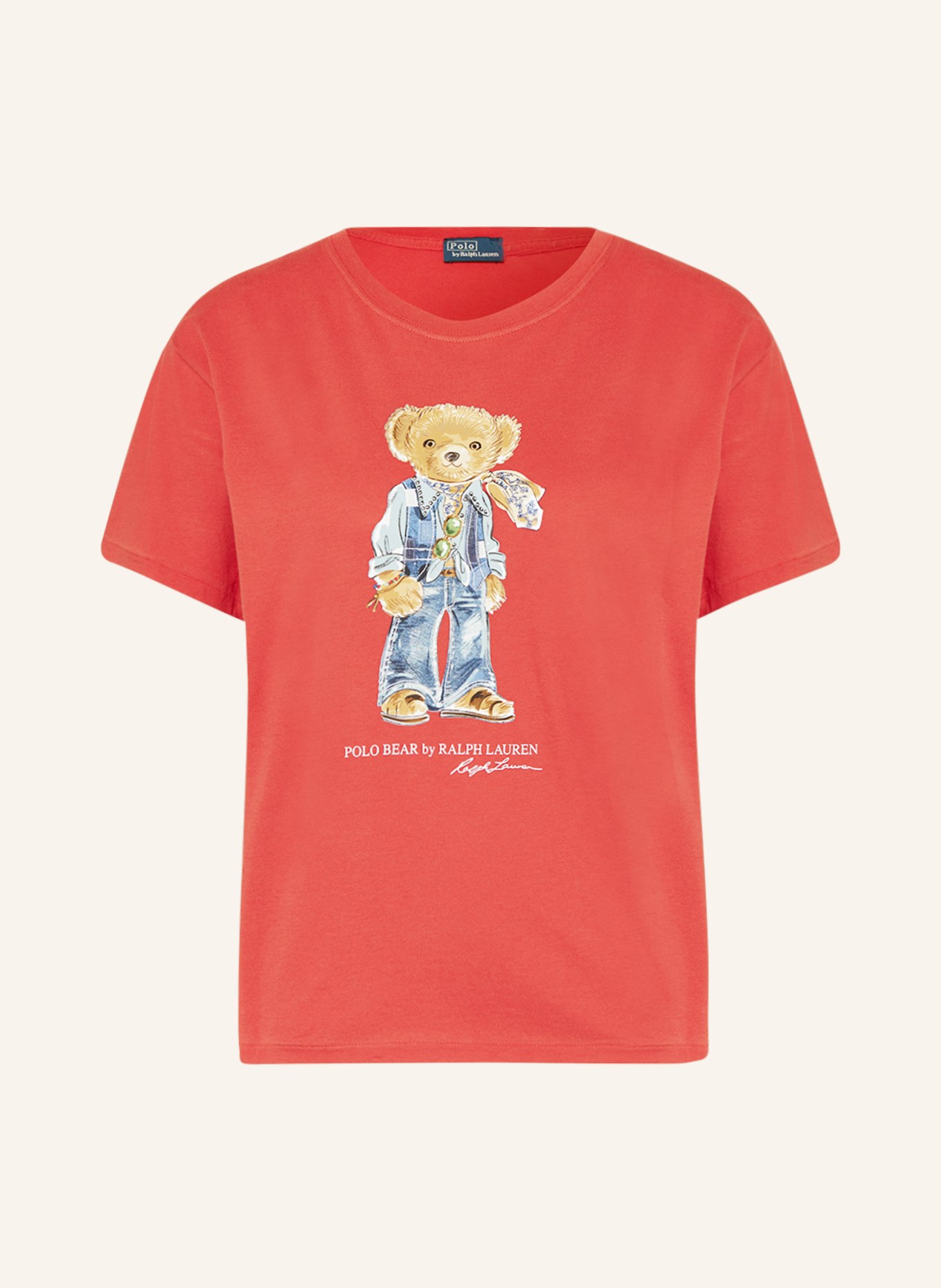 POLO RALPH LAUREN T-Shirt mit Nieten, Farbe: ROT (Bild 1)