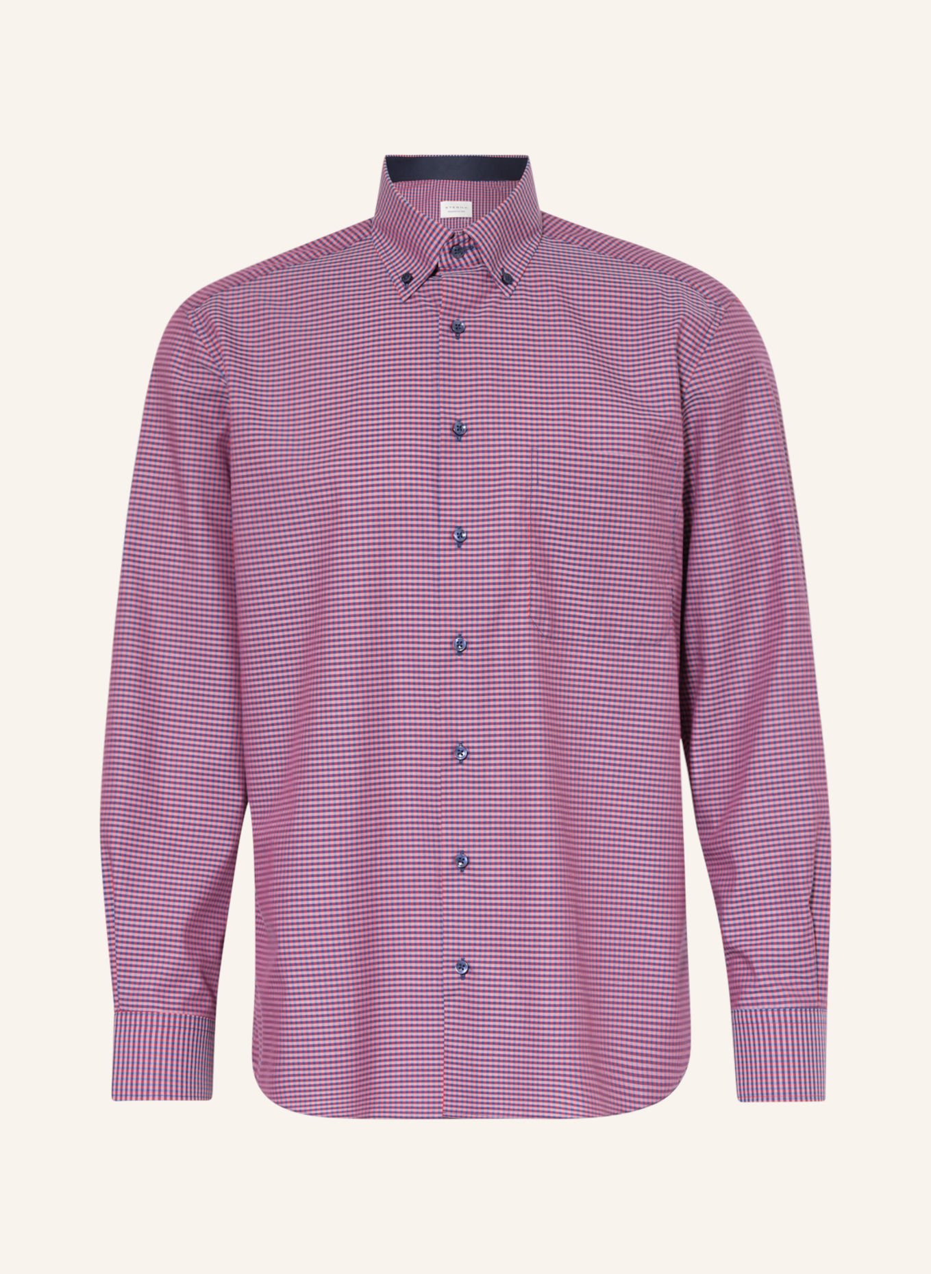 ETERNA Košile Comfort Fit: ČERVENÁ / TMAVĚ MODRÁ