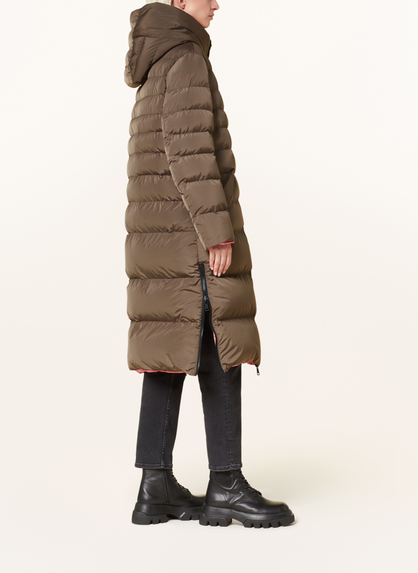 RINO & PELLE Quilted coat KEILA reversible, Color: KHAKI (Image 5)
