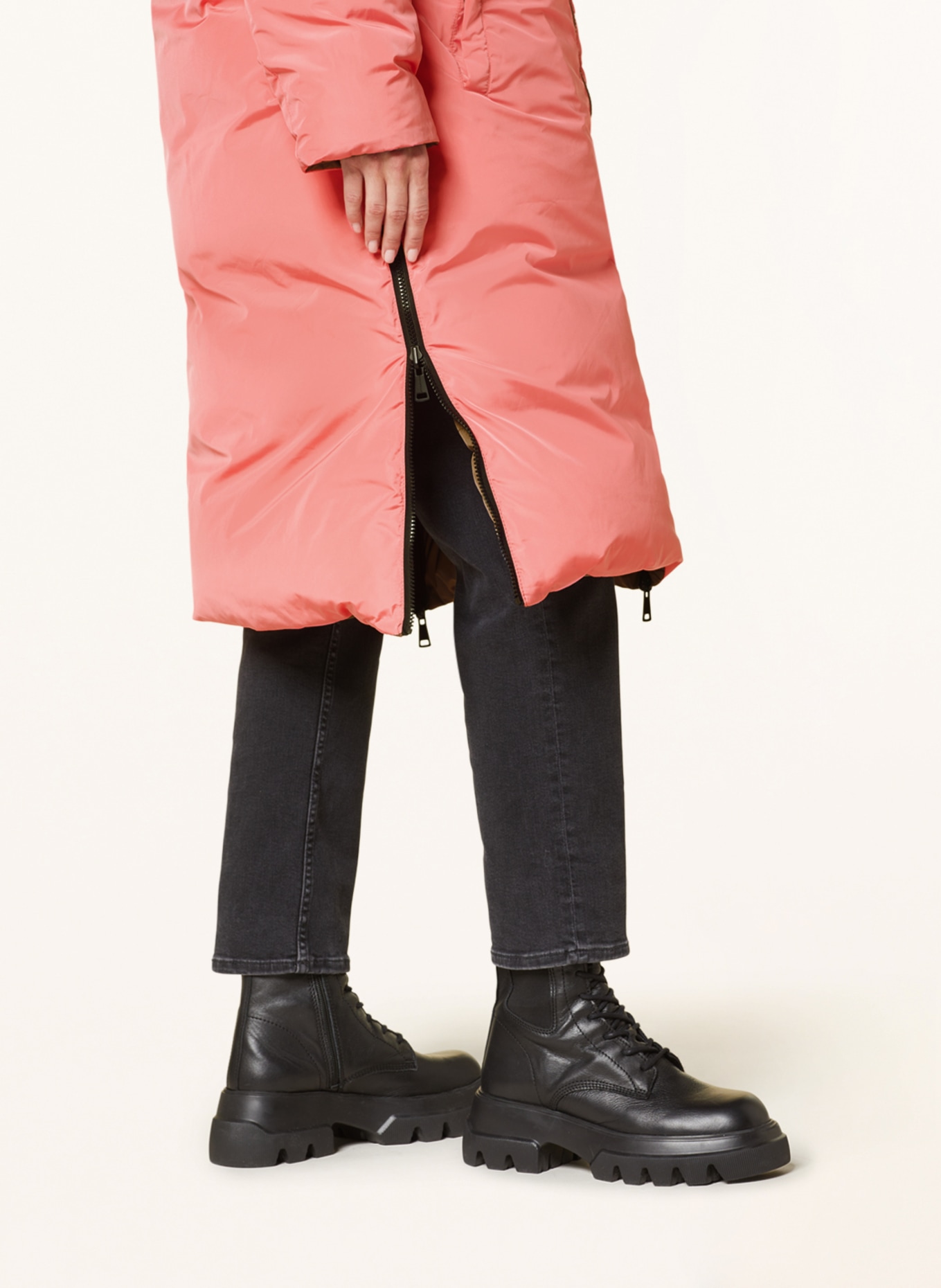 RINO & PELLE Quilted coat KEILA reversible, Color: KHAKI (Image 7)