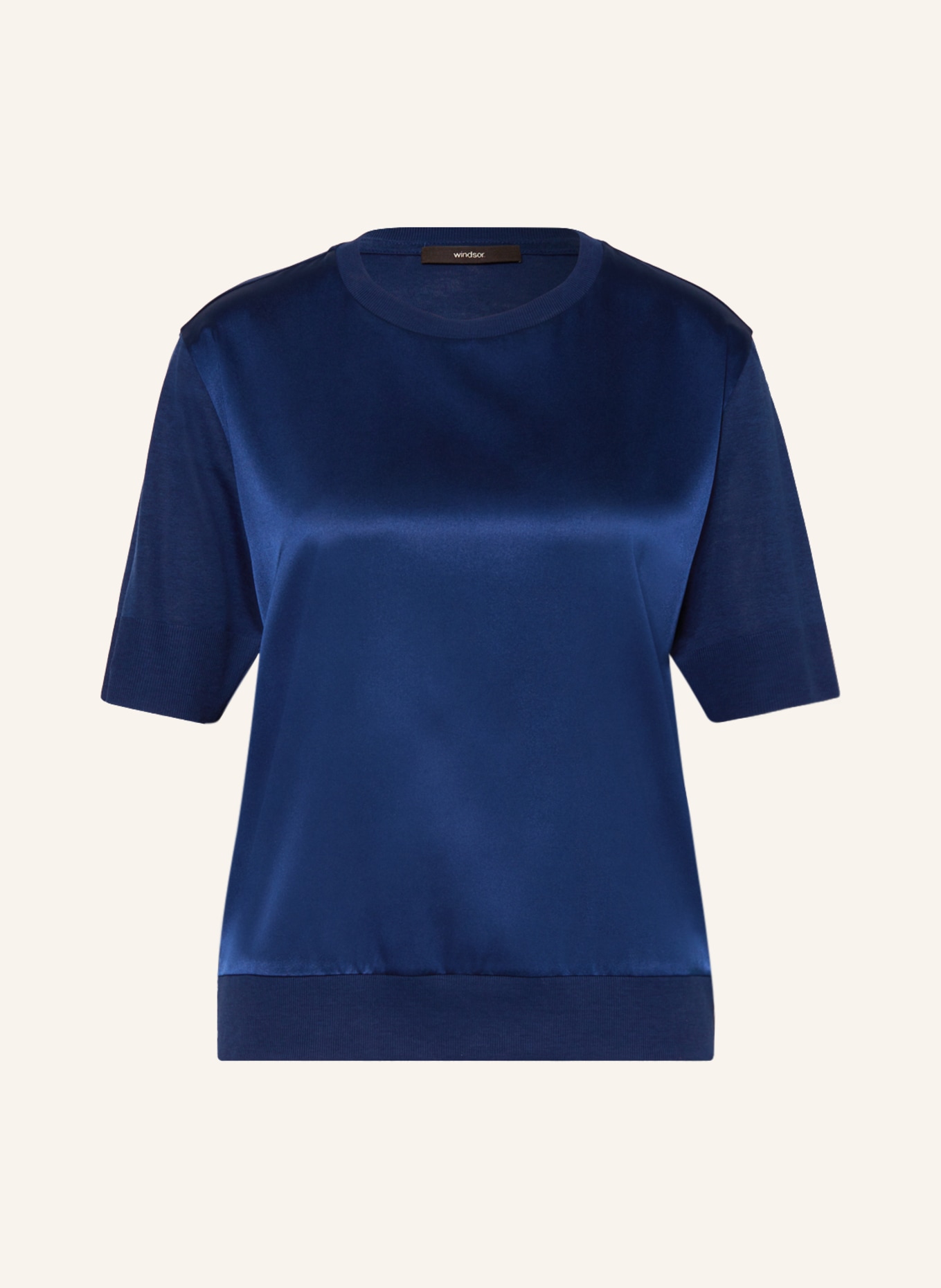 windsor. Shirt blouse in mixed materials, Color: BLUE (Image 1)