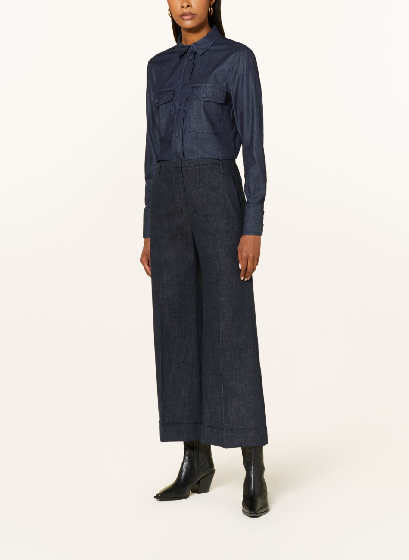 windsor. Culotte kalhoty v džínovém vzhledu, Barva: 415 Navy                       415 (Obrázek 2)