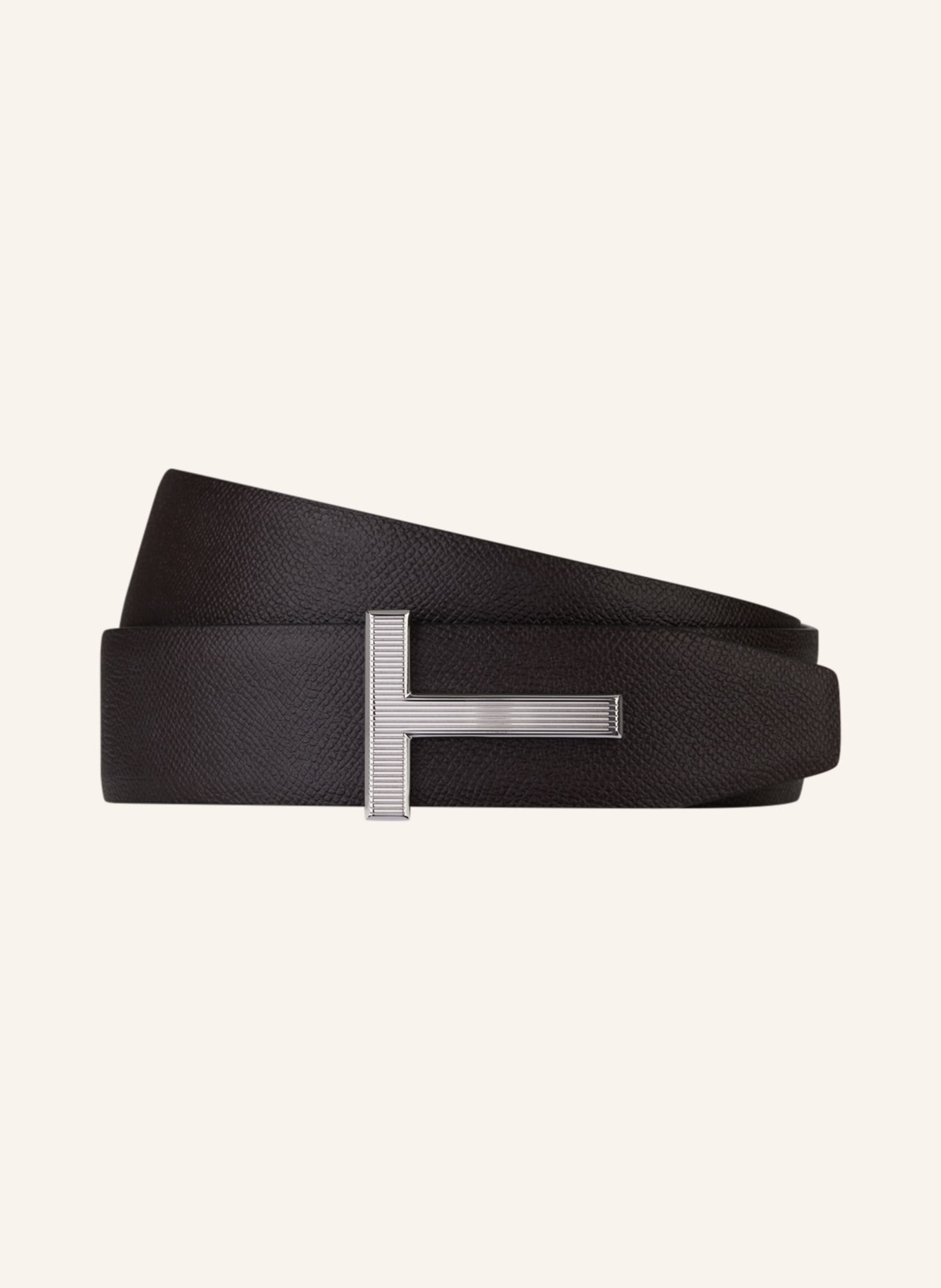 TOM FORD Reversible leather belt, Color: BLACK/ DARK BROWN (Image 1)