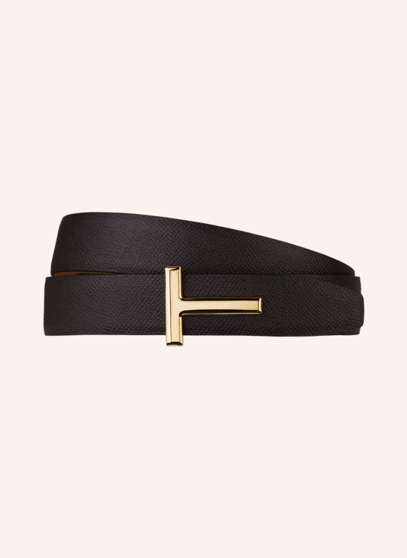 TOM FORD Reversible leather belt, Color: BROWN/ CAMEL (Image 1)