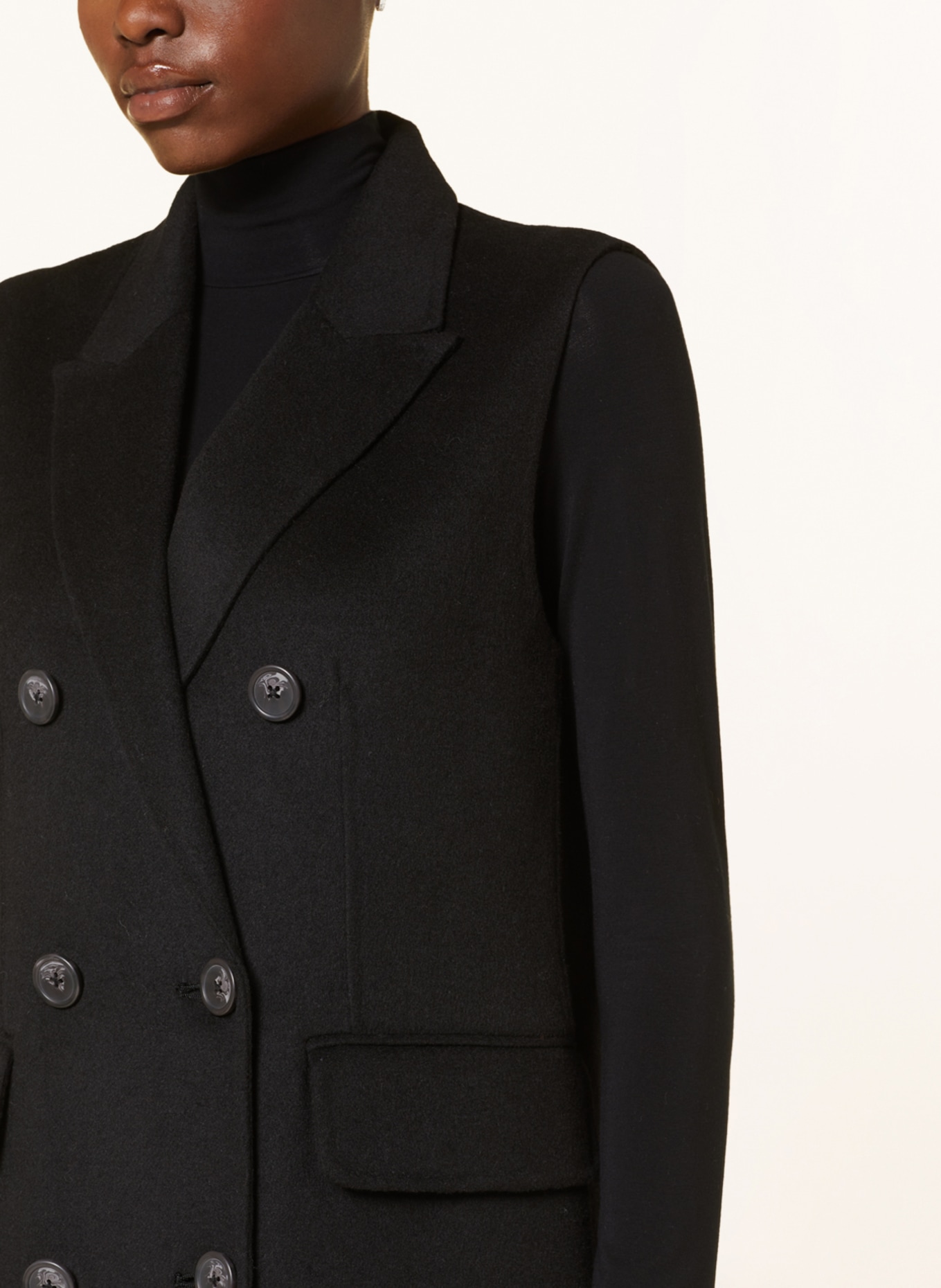 MRS & HUGS Blazer vest, Color: BLACK (Image 4)