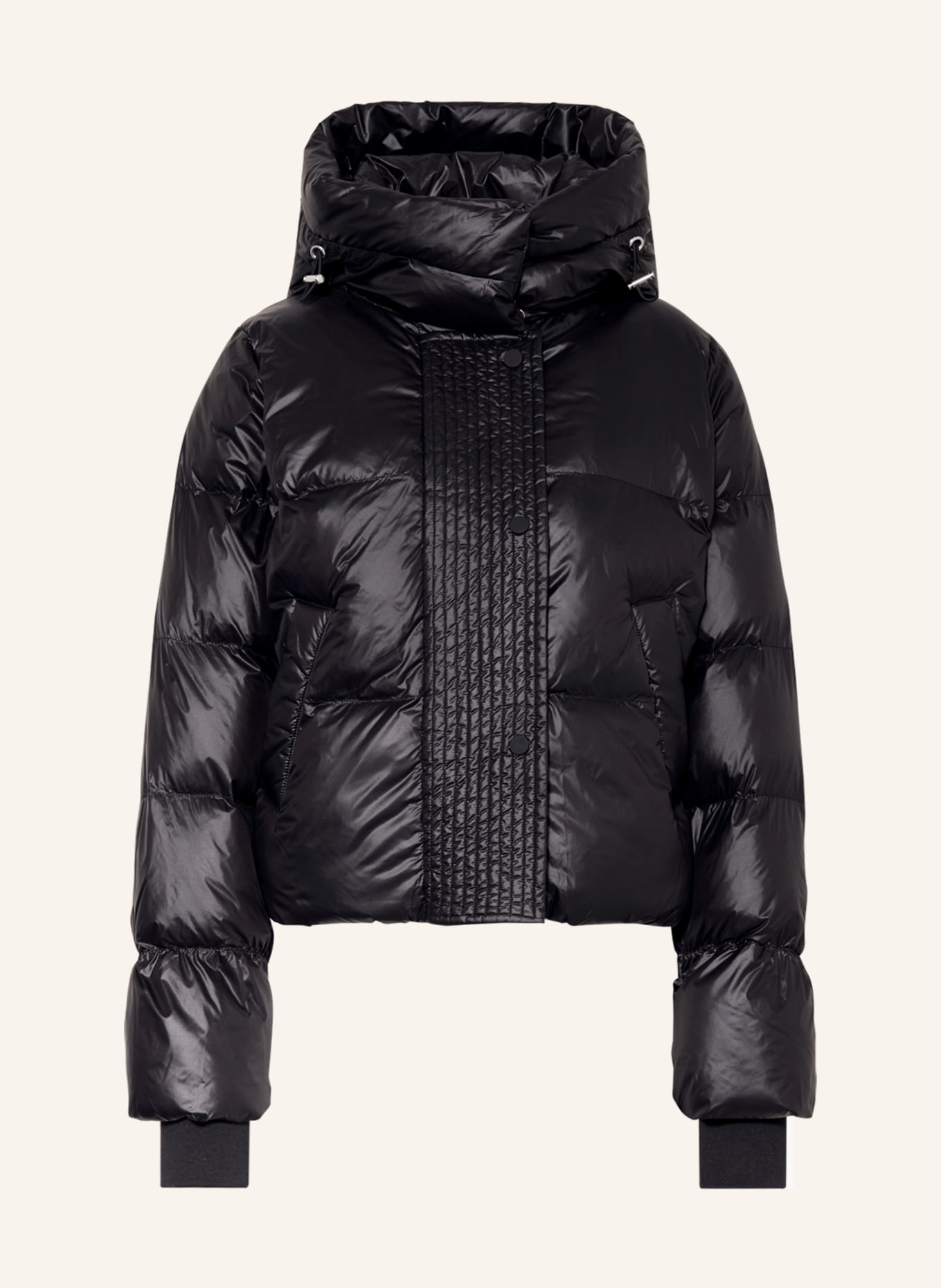 MRS & HUGS Quilted jacket with detachable hood, Color: BLACK (Image 1)
